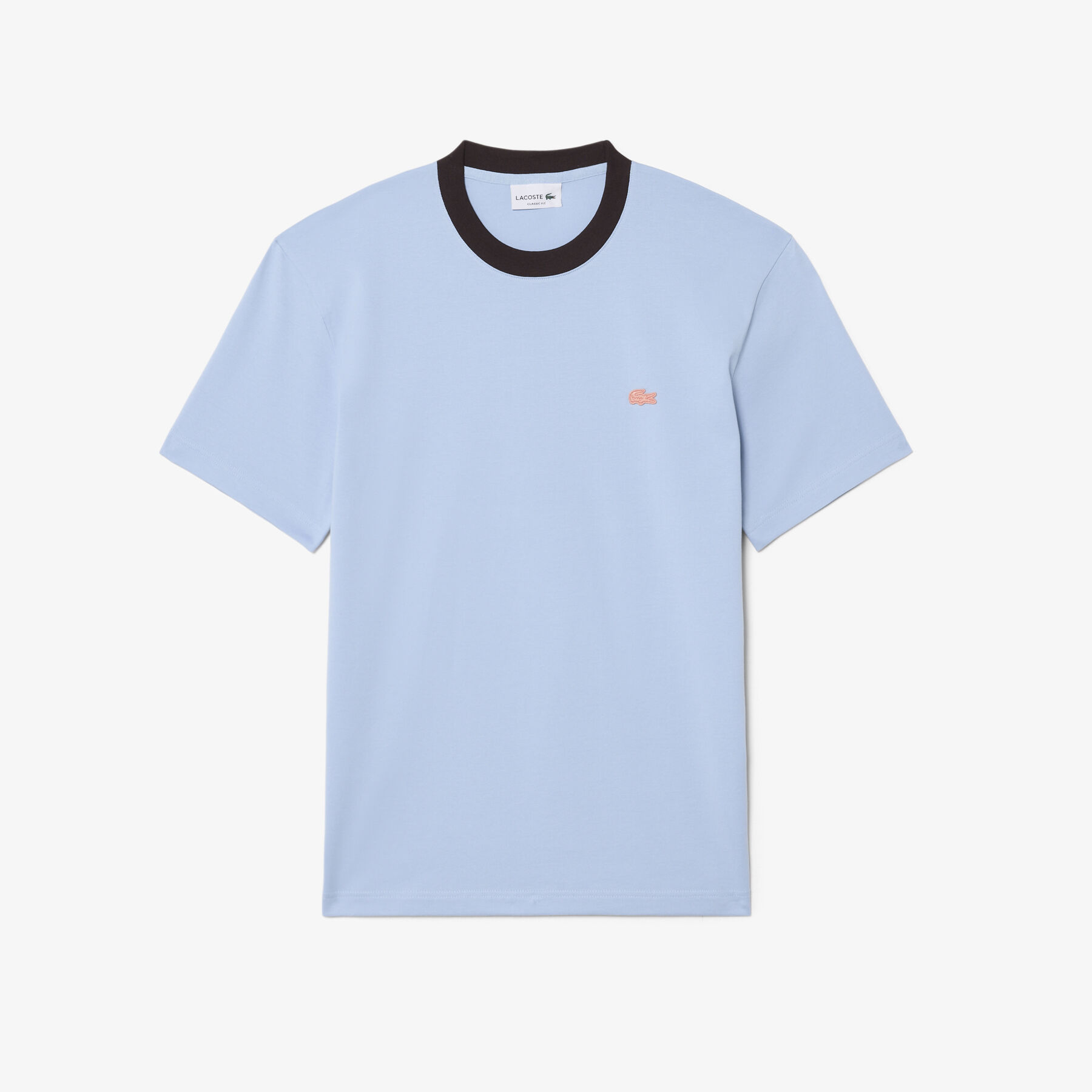 تيشيرت قطني بألوان متداخلة بقصة كلاسيكية Classic Fit Colour-Block Cotton T-shirt - TH2323-00-HBA