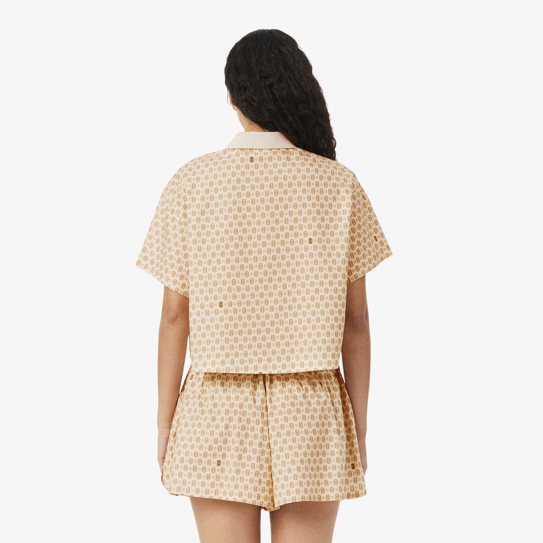 Oversized Tennis Print Polo lacoste oversized tennis print polo