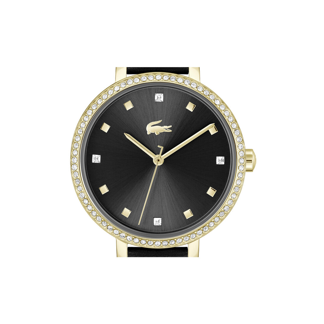 ساعة بسوار جلدي أسود للسيدات Black Leather Strap Women's Watch - 2001489-BLACK