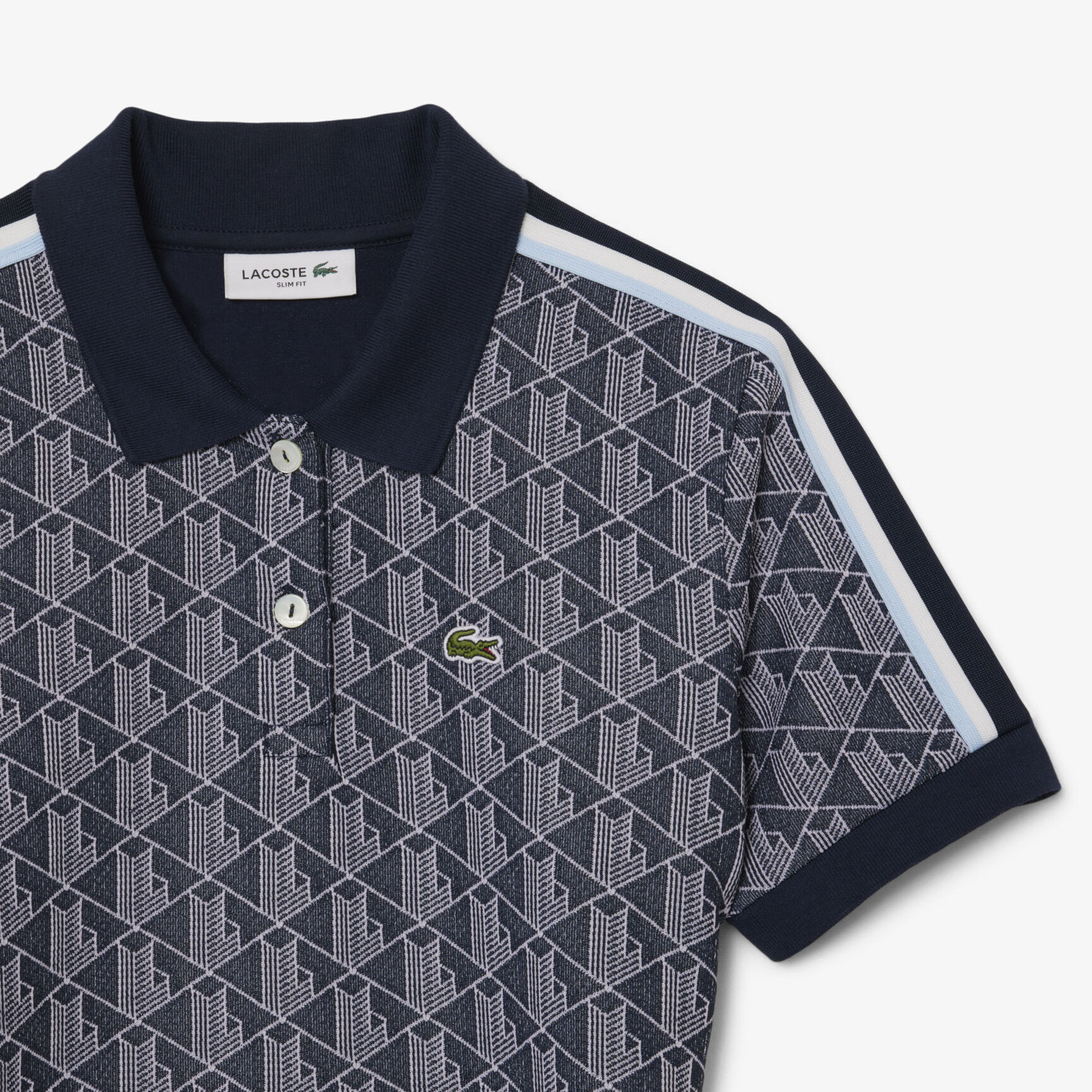 Slim Fit Monogram Jacquard Polo Dress Slim Fit Monogram Jacquard Polo Dress - EF2655-00-525