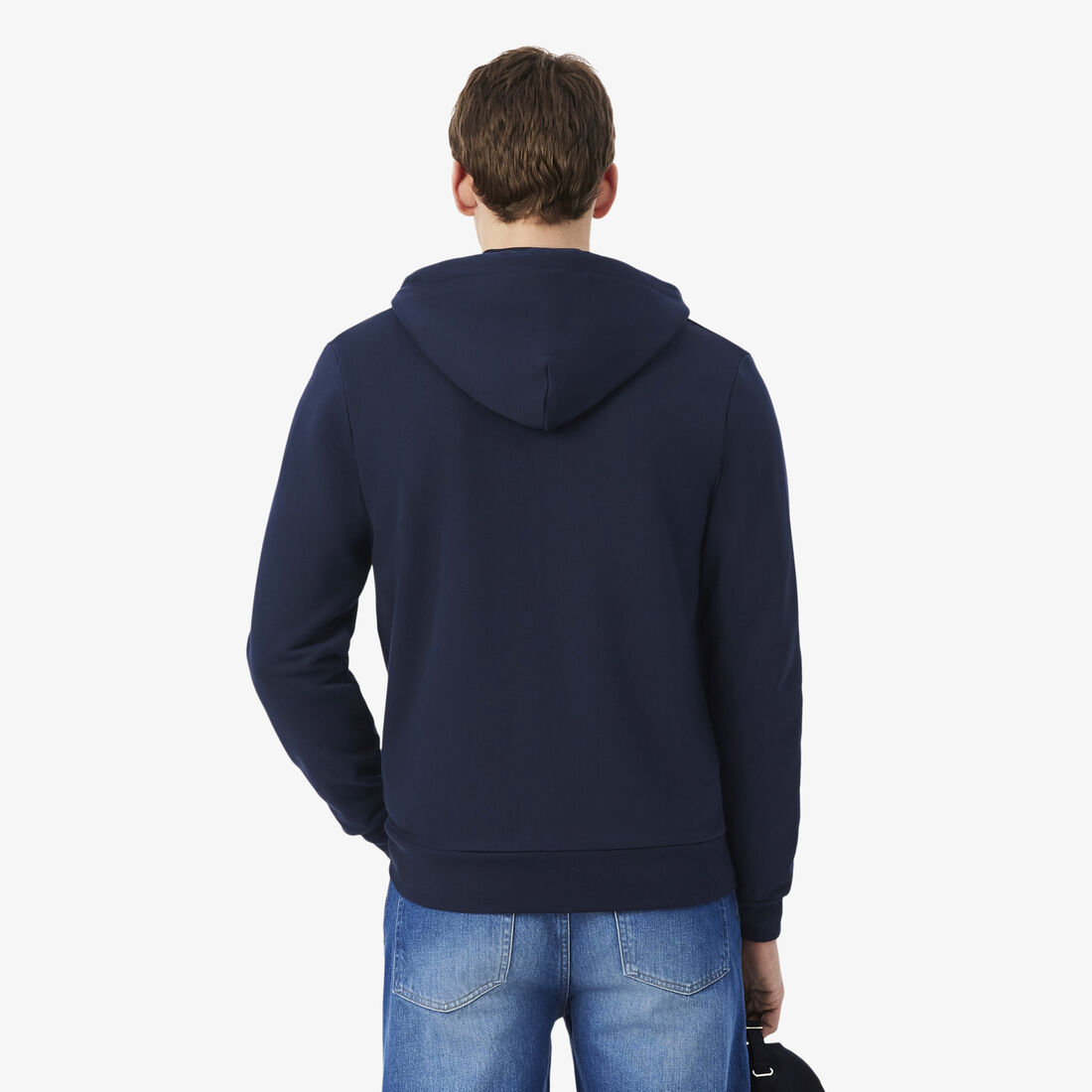 lacoste classic fit zipped fleece sweatshirt
