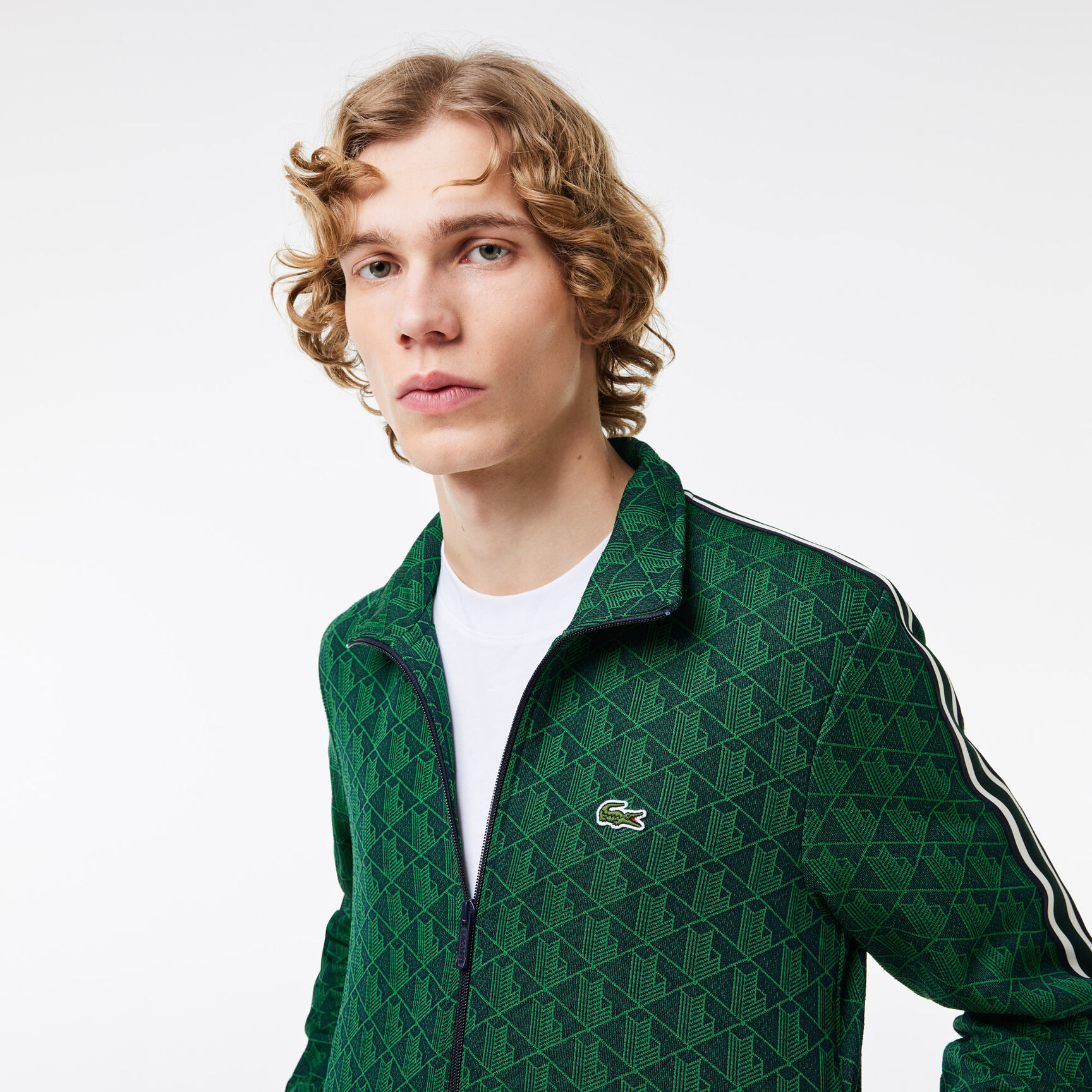 Paris Zip-Up Jacquard Track Jacket Paris Jacquard Monogram Zipped Sweatshirt - SH1368-00-IQ0