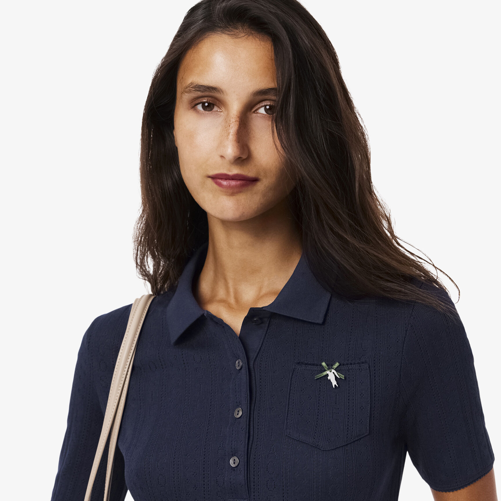 Slim Fit Pointelle Branded L.12.D Polo Shirt - DF5296-00-166