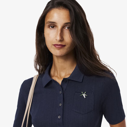 Slim Fit Pointelle Branded L.12.d Polo Shirt
