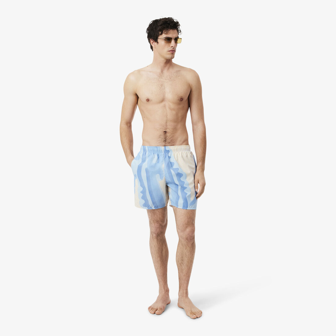 Mid Length Striped Swim Trunks - MH1902-00-3IY