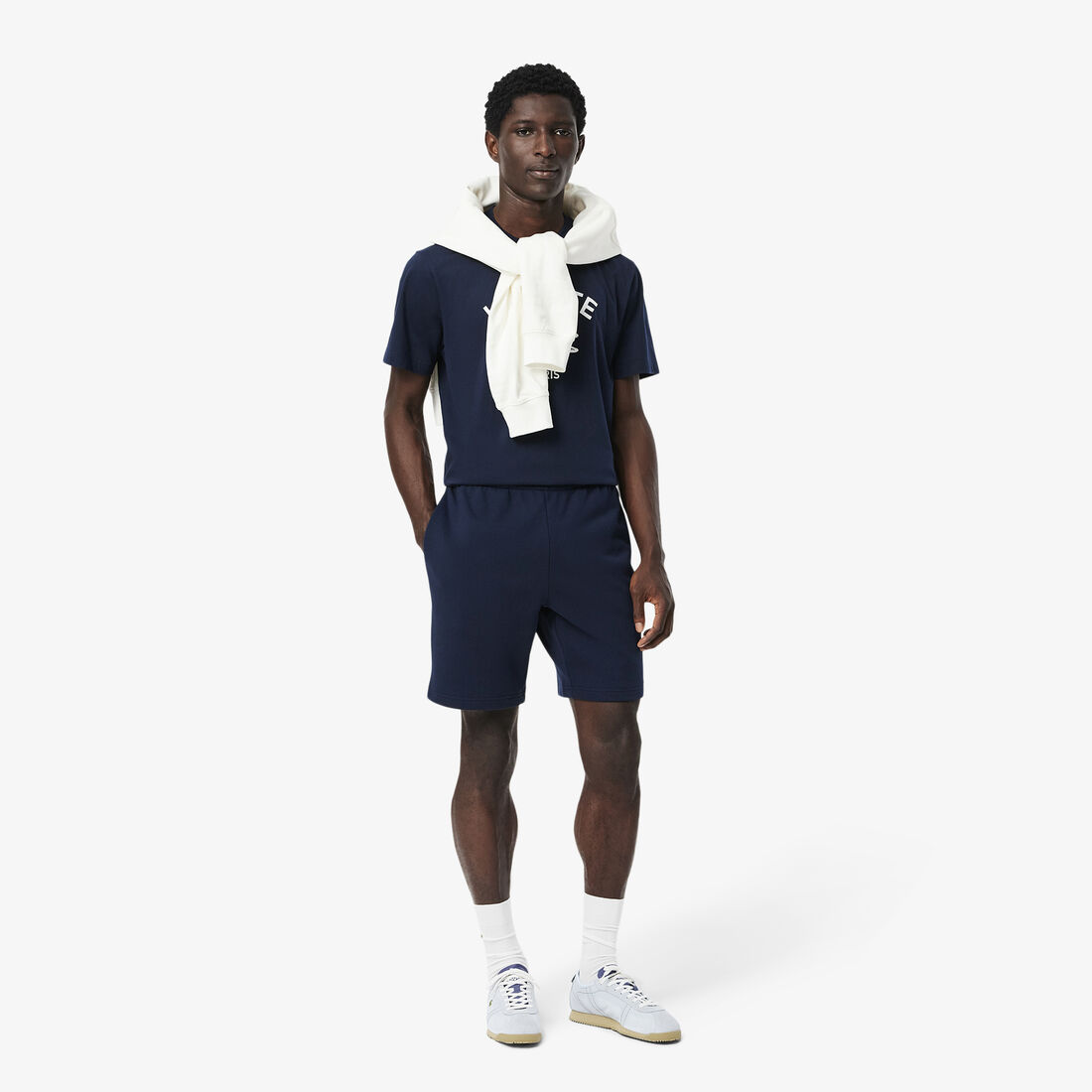 Printed cotton fleece shorts Printed cotton fleece shorts - GH0990-00-166