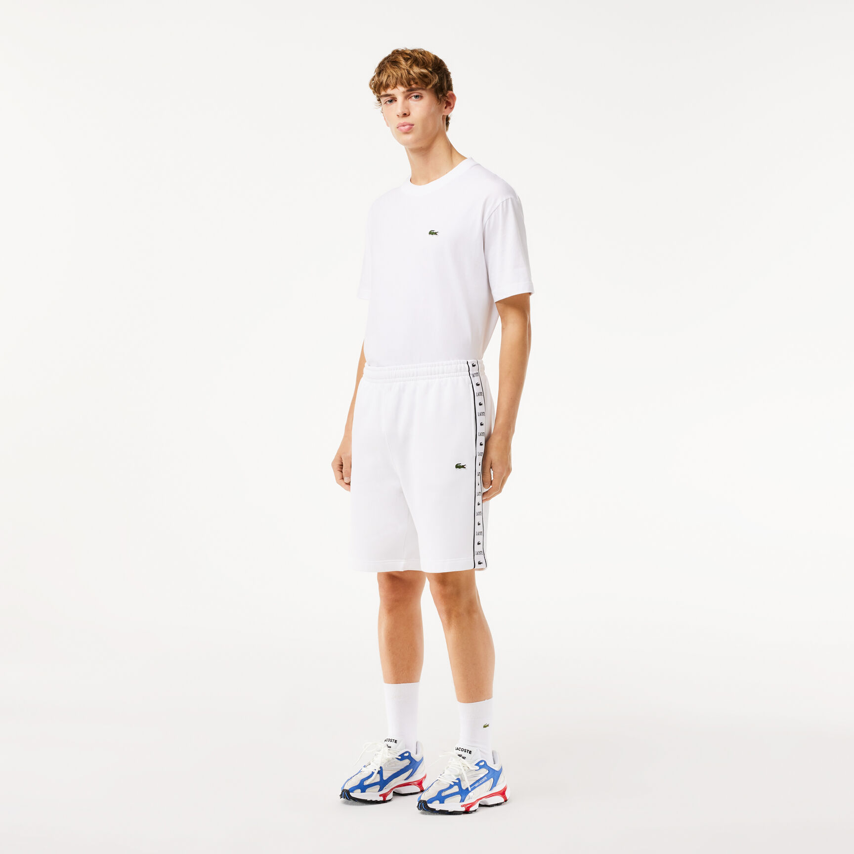 Logo Stripe Fleece Jogger Shorts Logo Stripe Fleece Jogger Shorts - GH7397-00-001