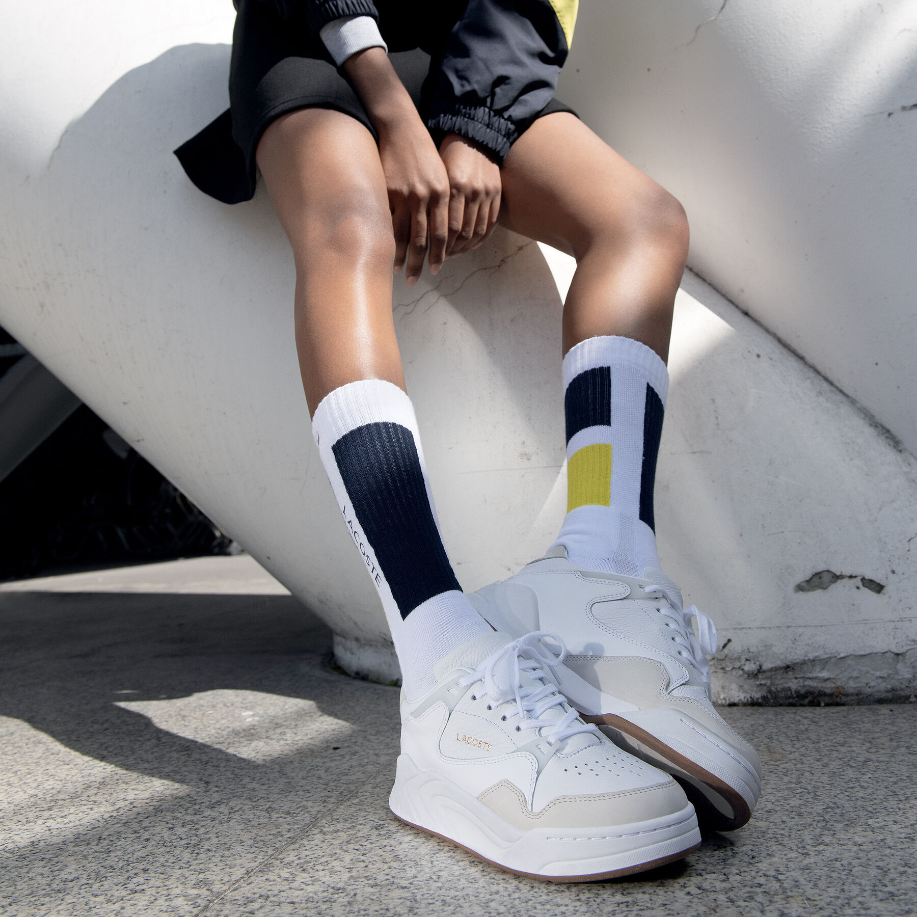 Women's Court Slam Tonal Leather Trainers lacoste women s court slam tonal leather trainers