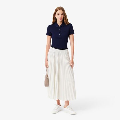 Long Pleated Elasticated Waist Skirt