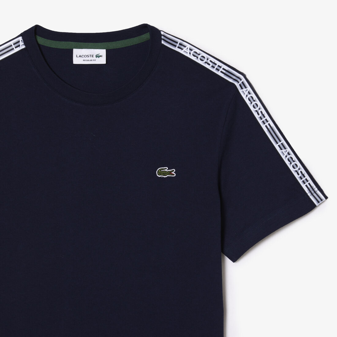 Men's Lacoste Regular Fit Logo Stripe T-shirt Men's Lacoste Regular Fit Logo Stripe T-shirt