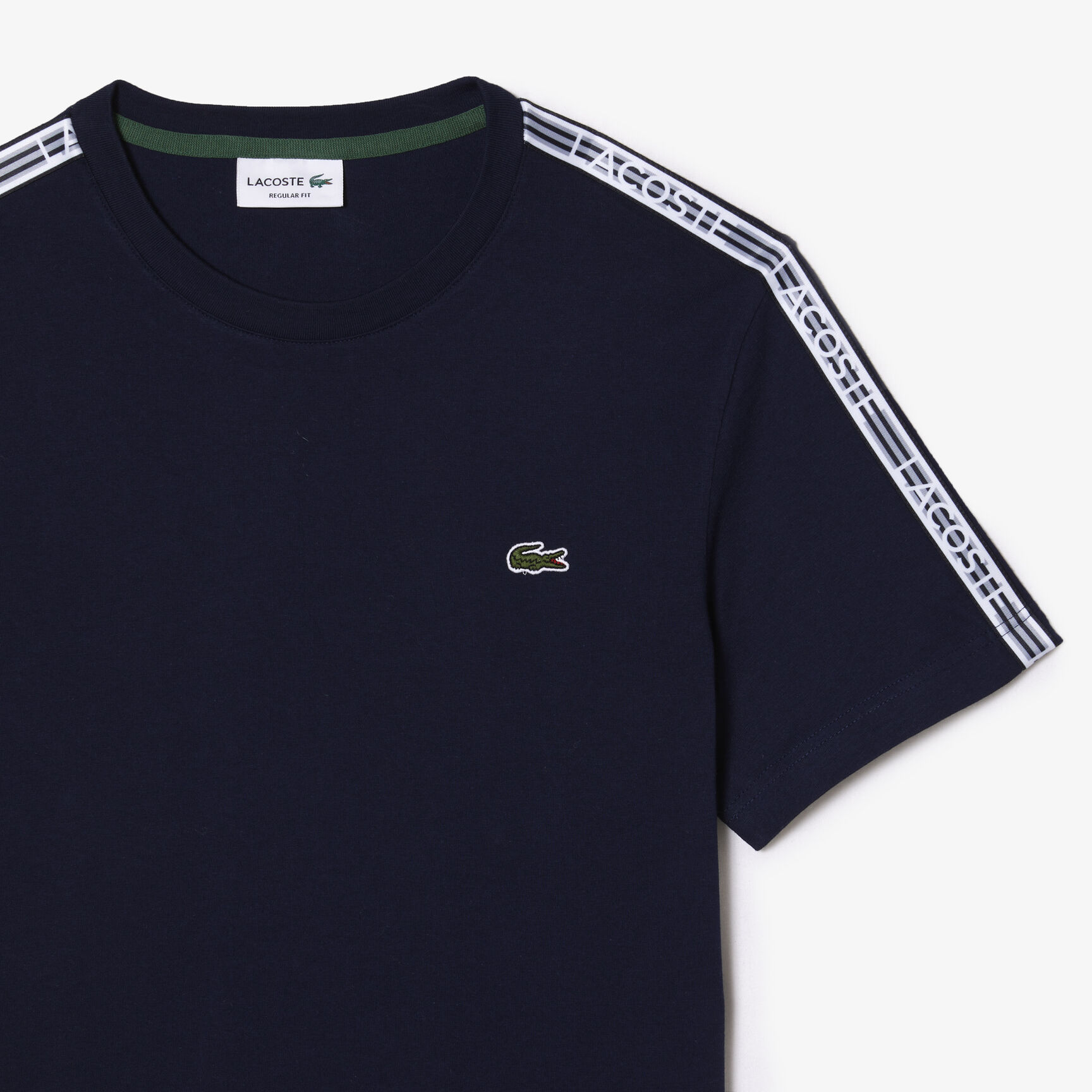 Men's Lacoste Regular Fit Logo Stripe T-shirt Men's Lacoste Regular Fit Logo Stripe T-shirt