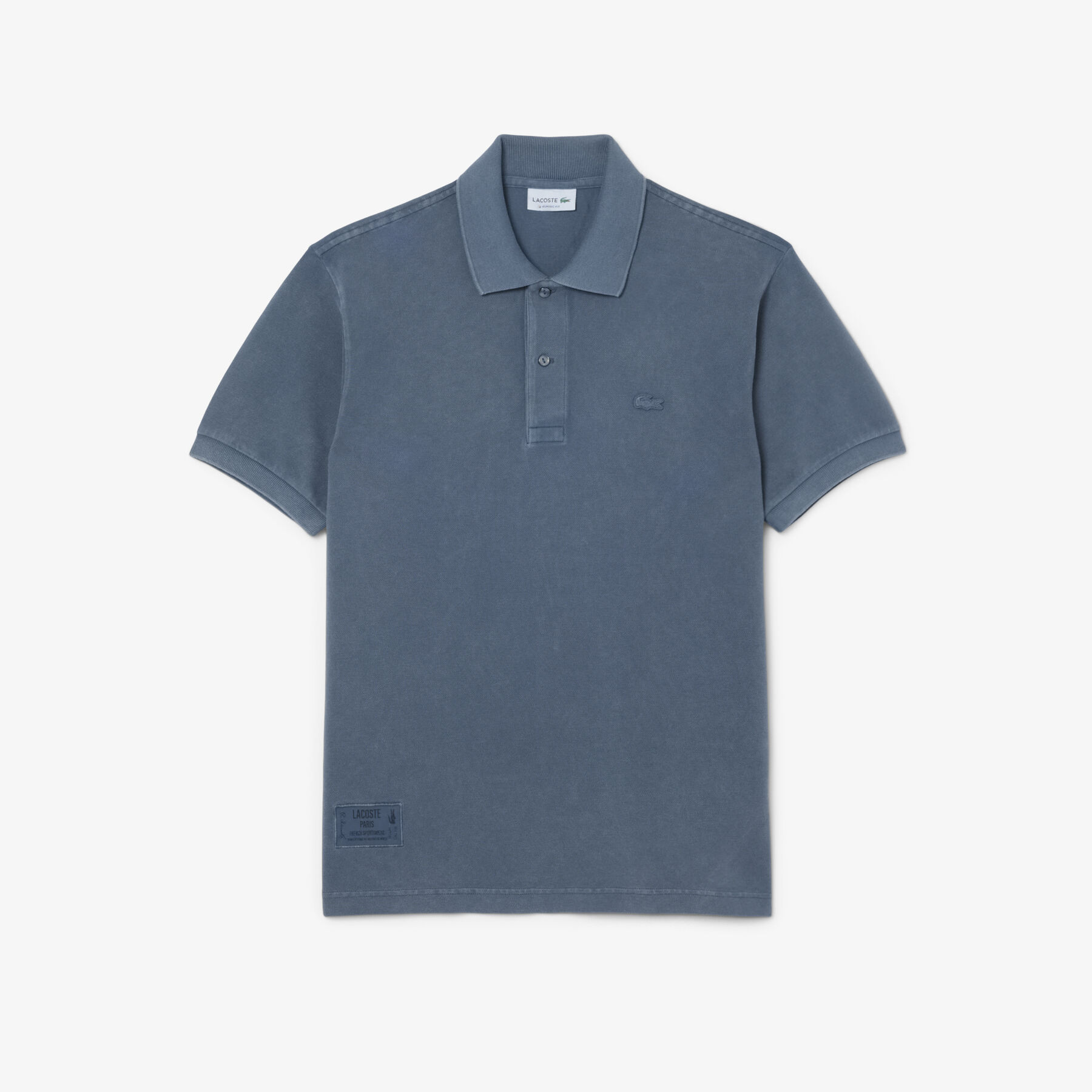 lacoste classic fit l 12 12 washed effect polo shirt