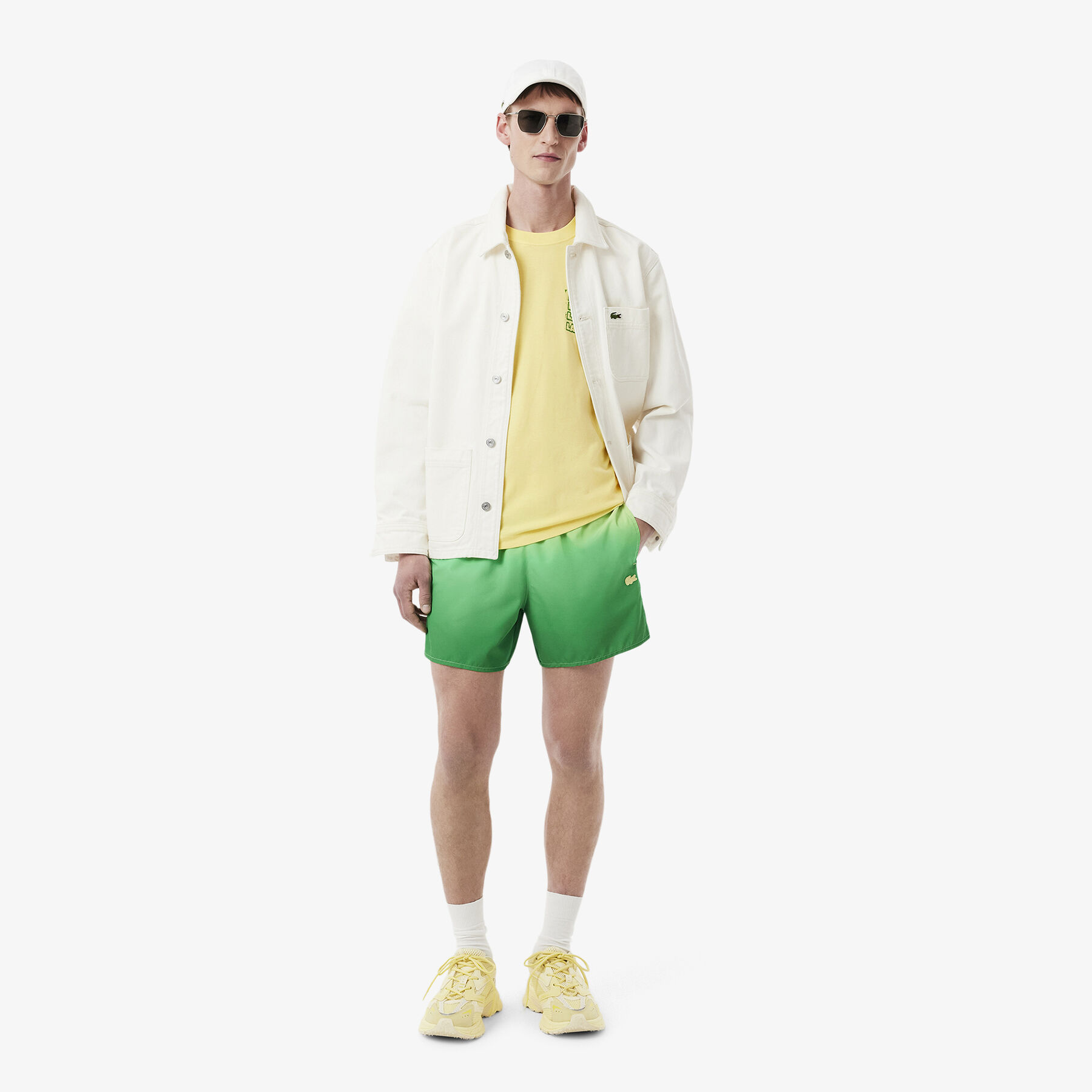 lacoste cotton jersey graphic t shirt