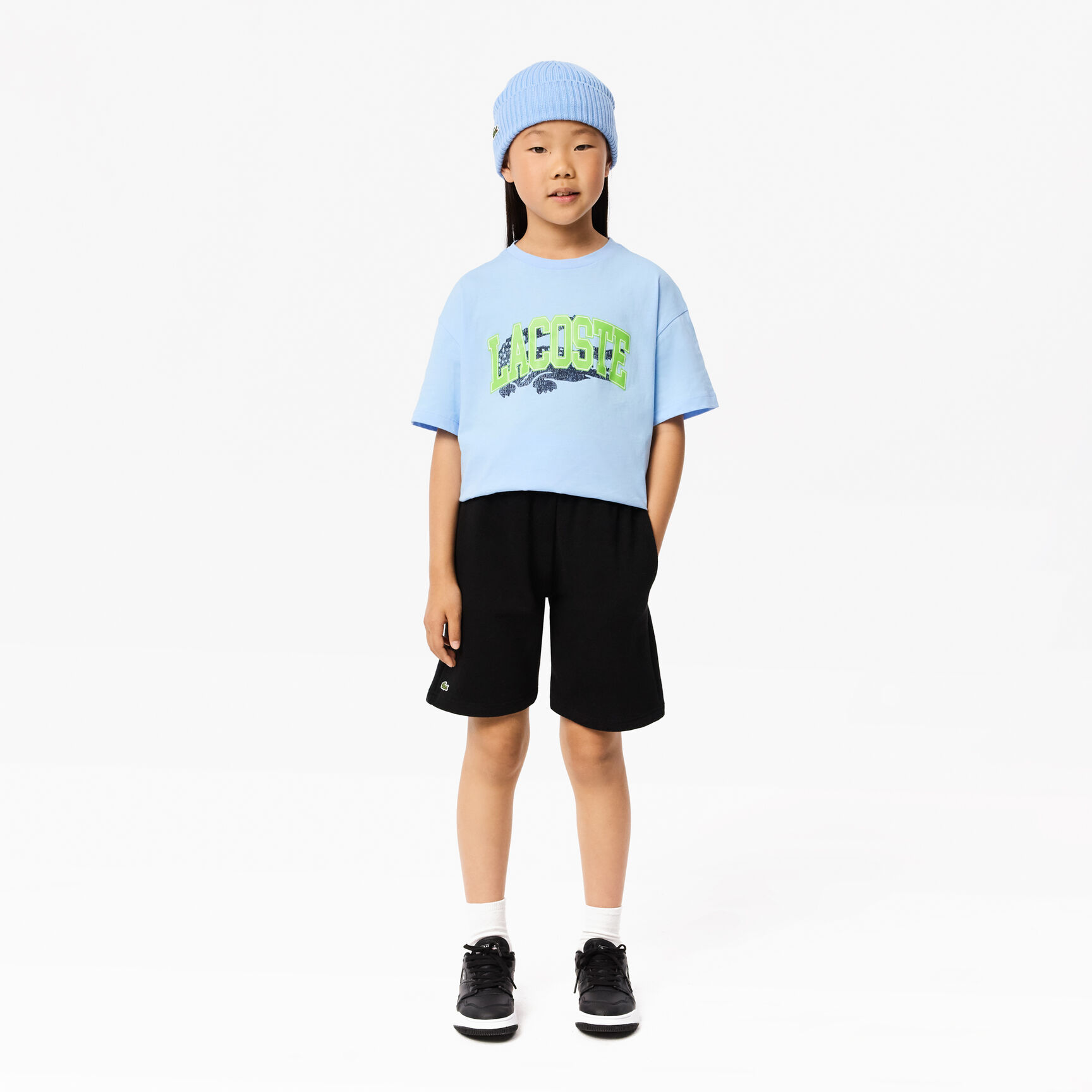 Kids' Lacoste Organic Brushed Cotton Fleece Shorts - GJ9733-00-031
