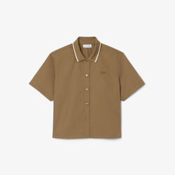 lacoste petit pique effect oversized shirt