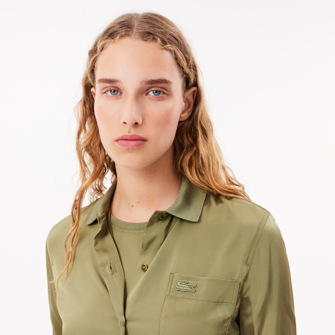 قميص بياقة مضلعة Fluid Ribbed Collar Shirt - CF3885-00-BMY