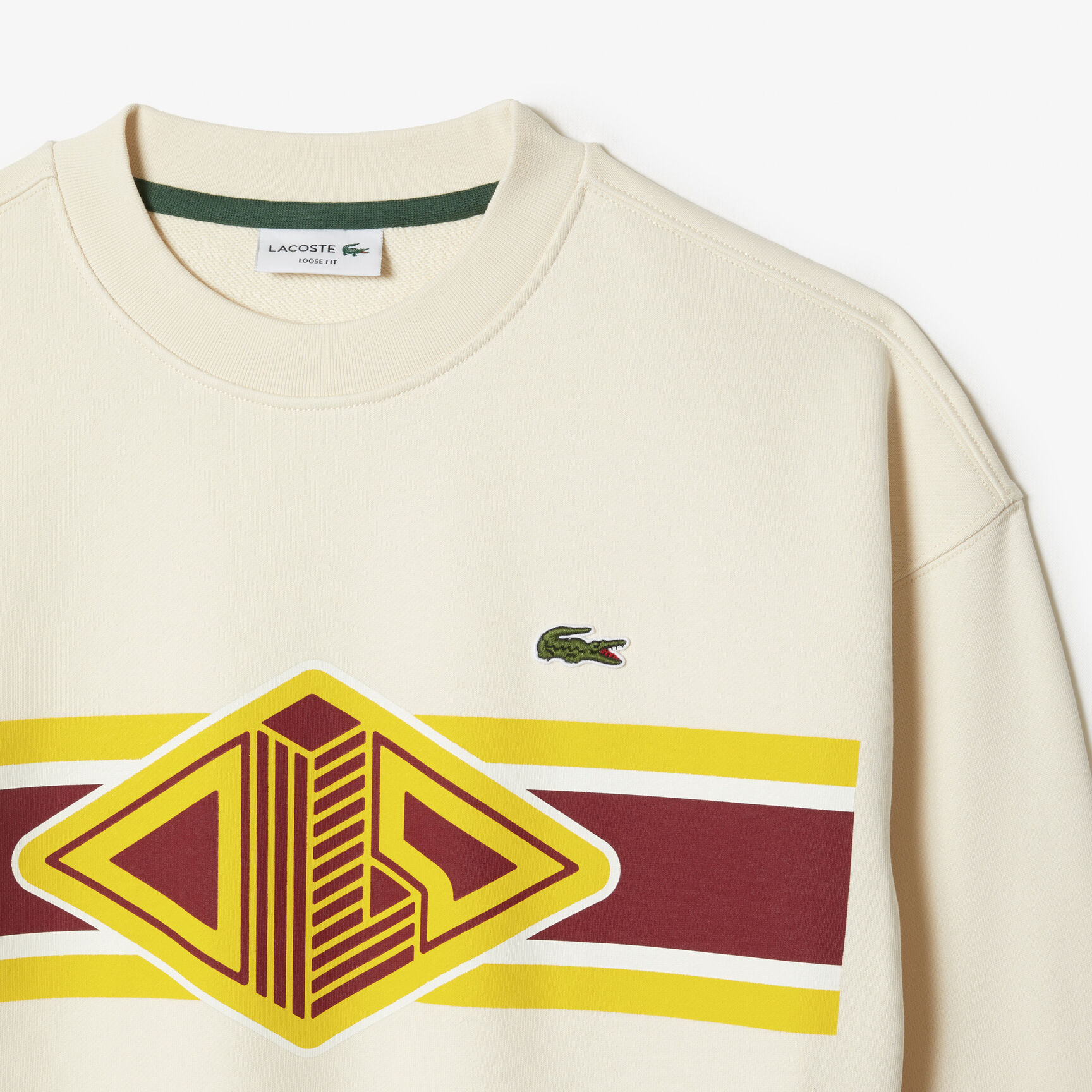 Men’s Lacoste Round Neck Loose Fit Printed Sweatshirt Men’s Lacoste Round Neck Loose Fit Printed Sweatshirt