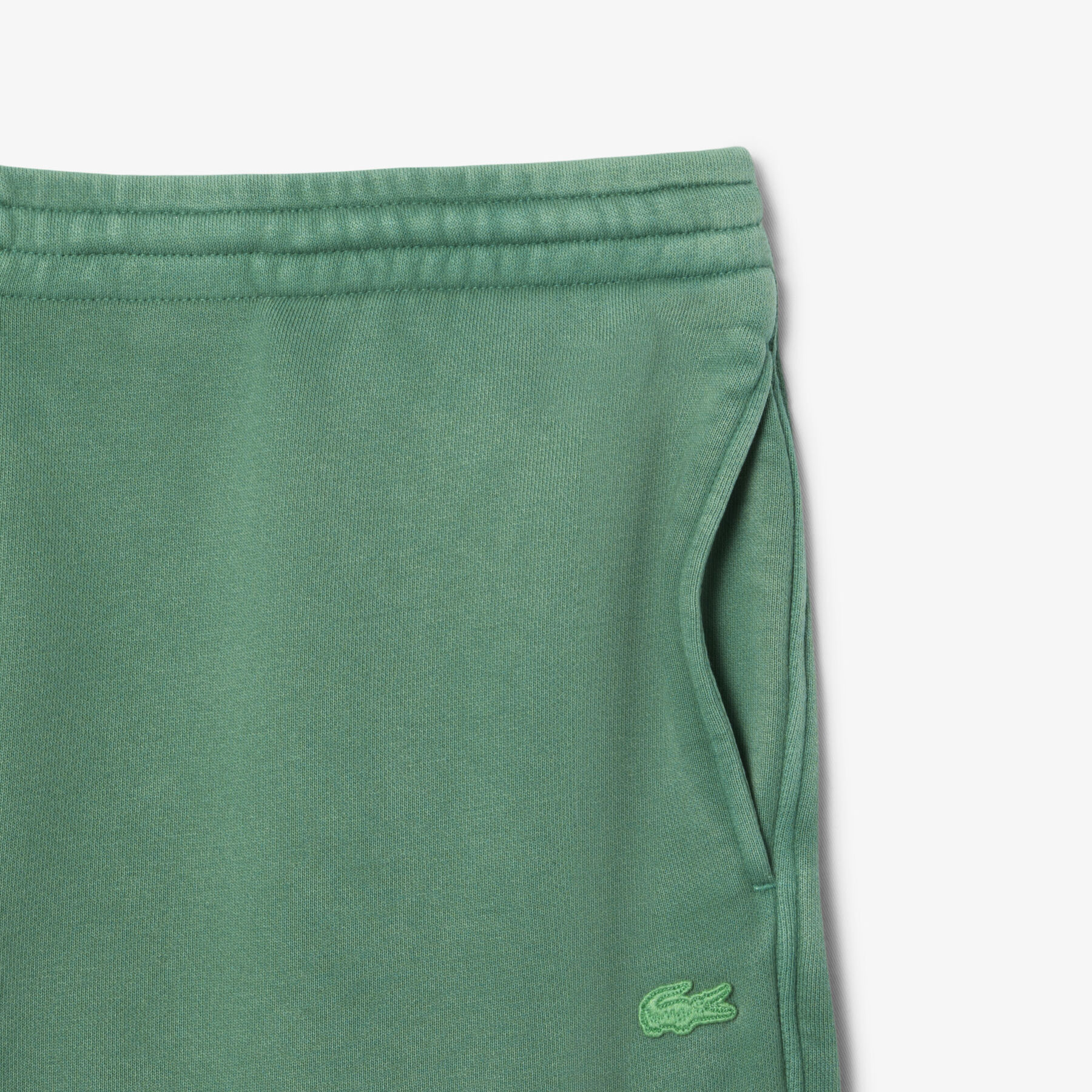 Washed Effect Cotton Fleece Shorts lacoste washed effect cotton fleece shorts