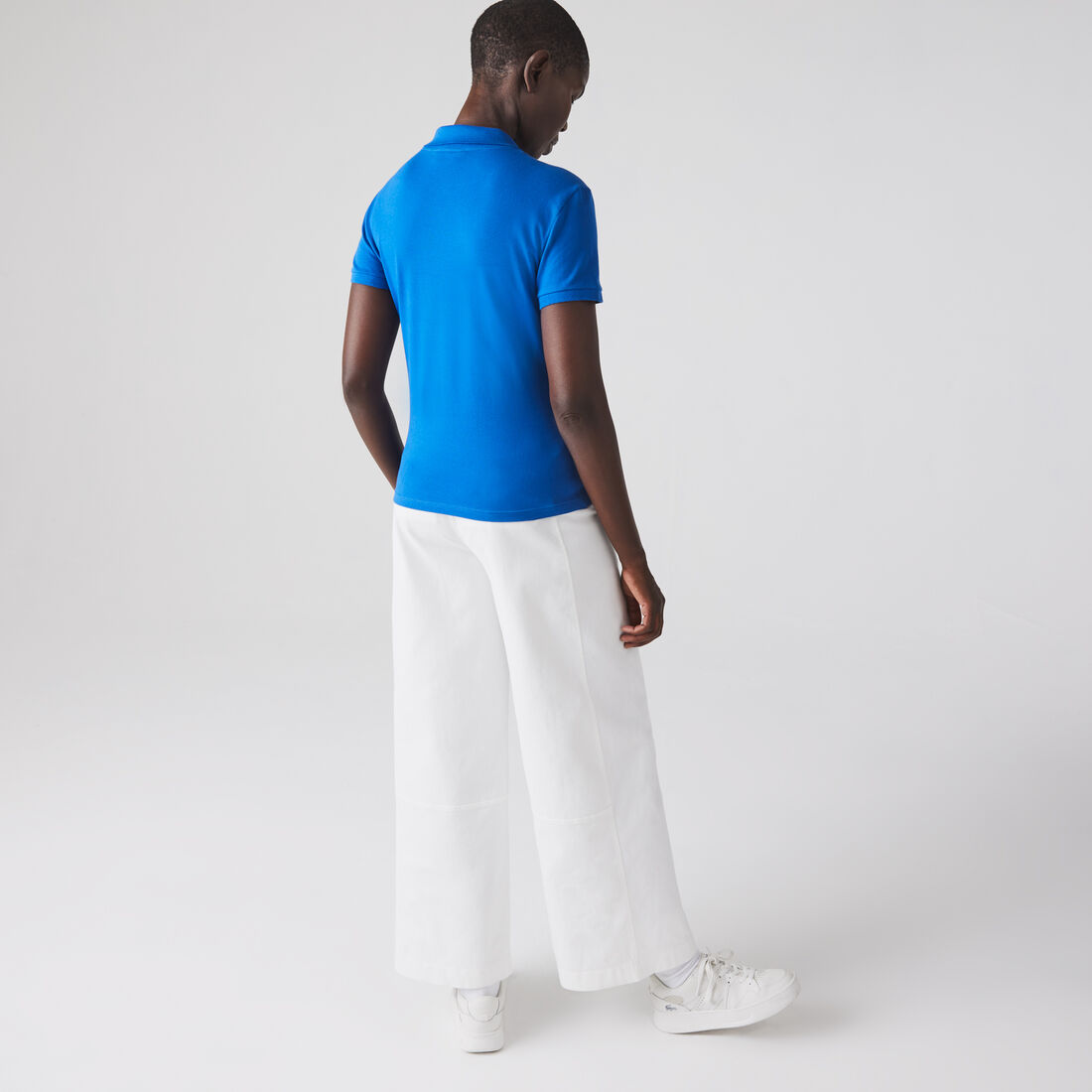 تيشيرت بولو L.12.D بقصة ضيقة من قماش بيتي بيكيه المطاطي Women's Lacoste Slim fit Stretch Cotton Pique Polo Shirt - PF5462-00-K1Q