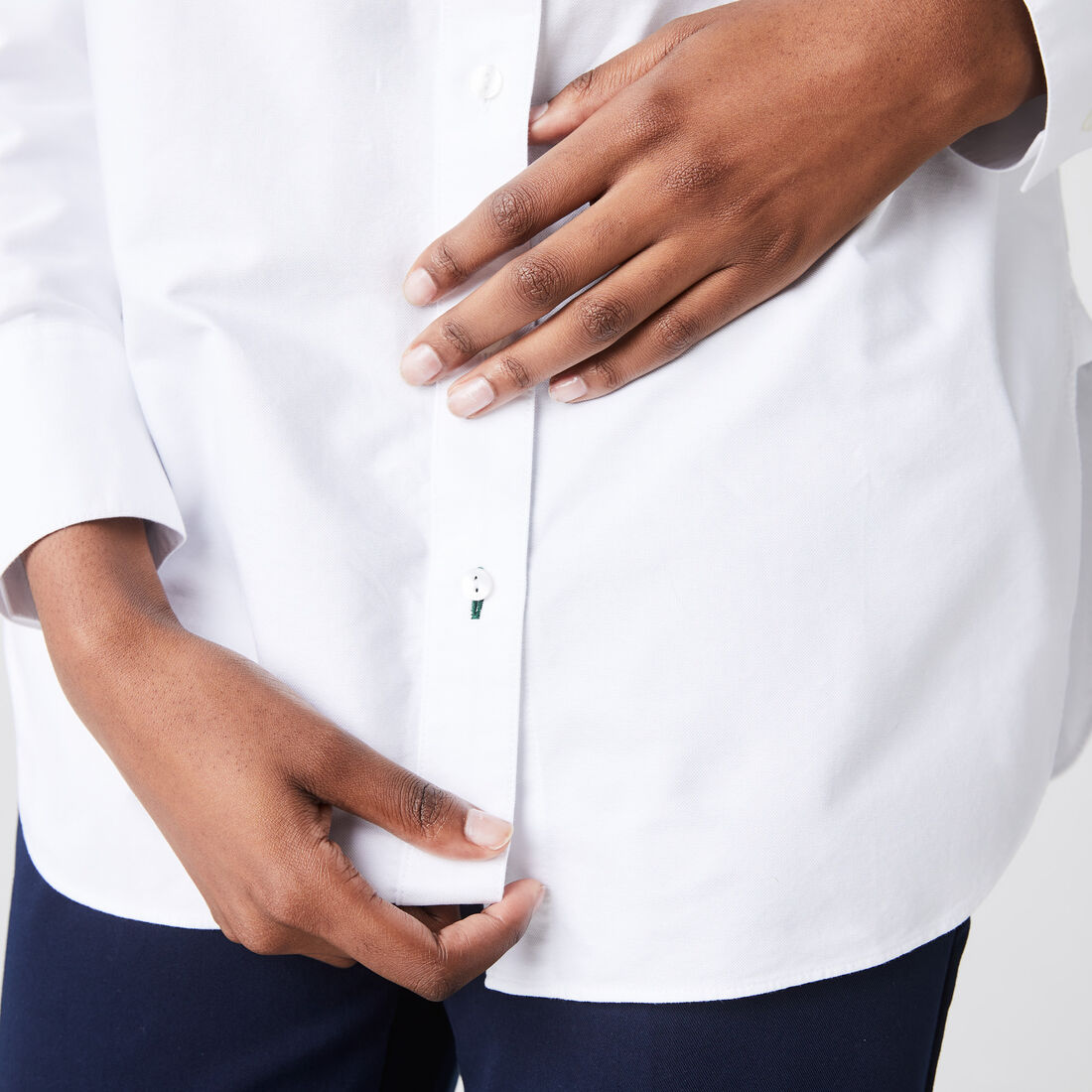 Women’s Regular Fit Mandarin Collar Oxford Cotton Shirt Women’s Regular Fit Mandarin Collar Oxford Cotton Shirt