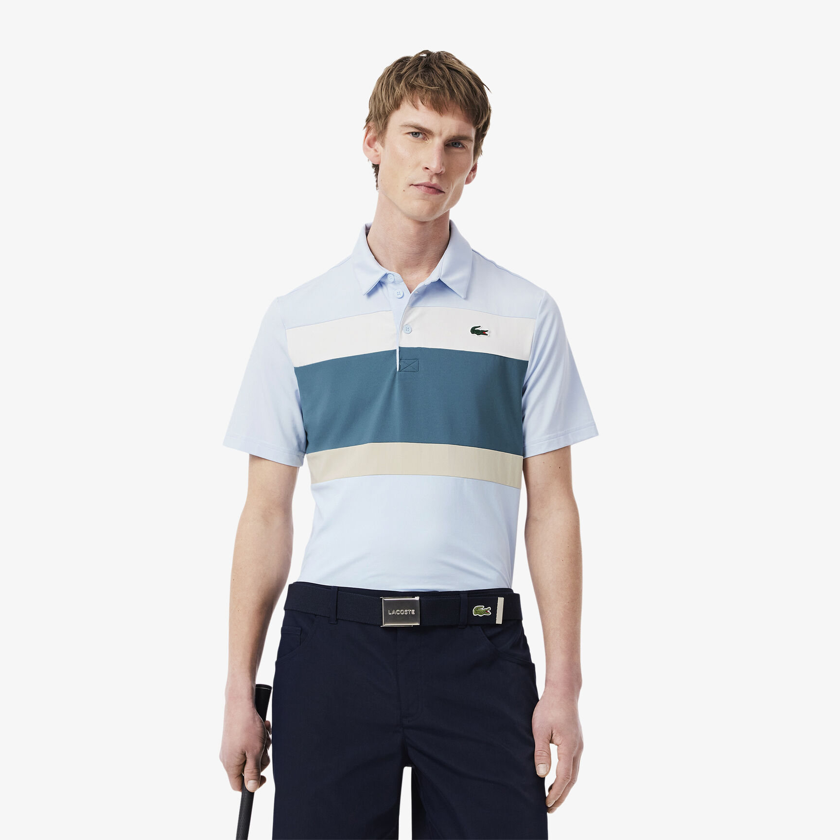 قميص بولو جولف بقصّة عادية وملون Regular Fit Colour-Block Golf Polo Shirt - DH8954-00-H9I