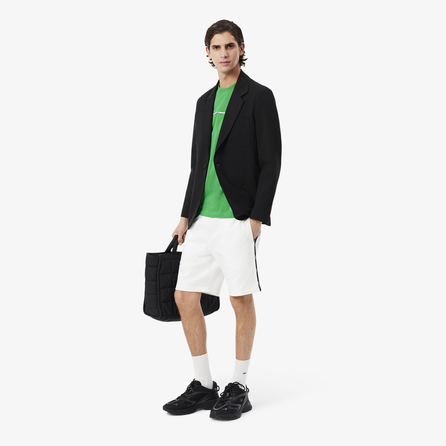 شورت من القطن والصوف بشعار الماركة Logo Trim Cotton Fleece Shorts - GH9896-00-001