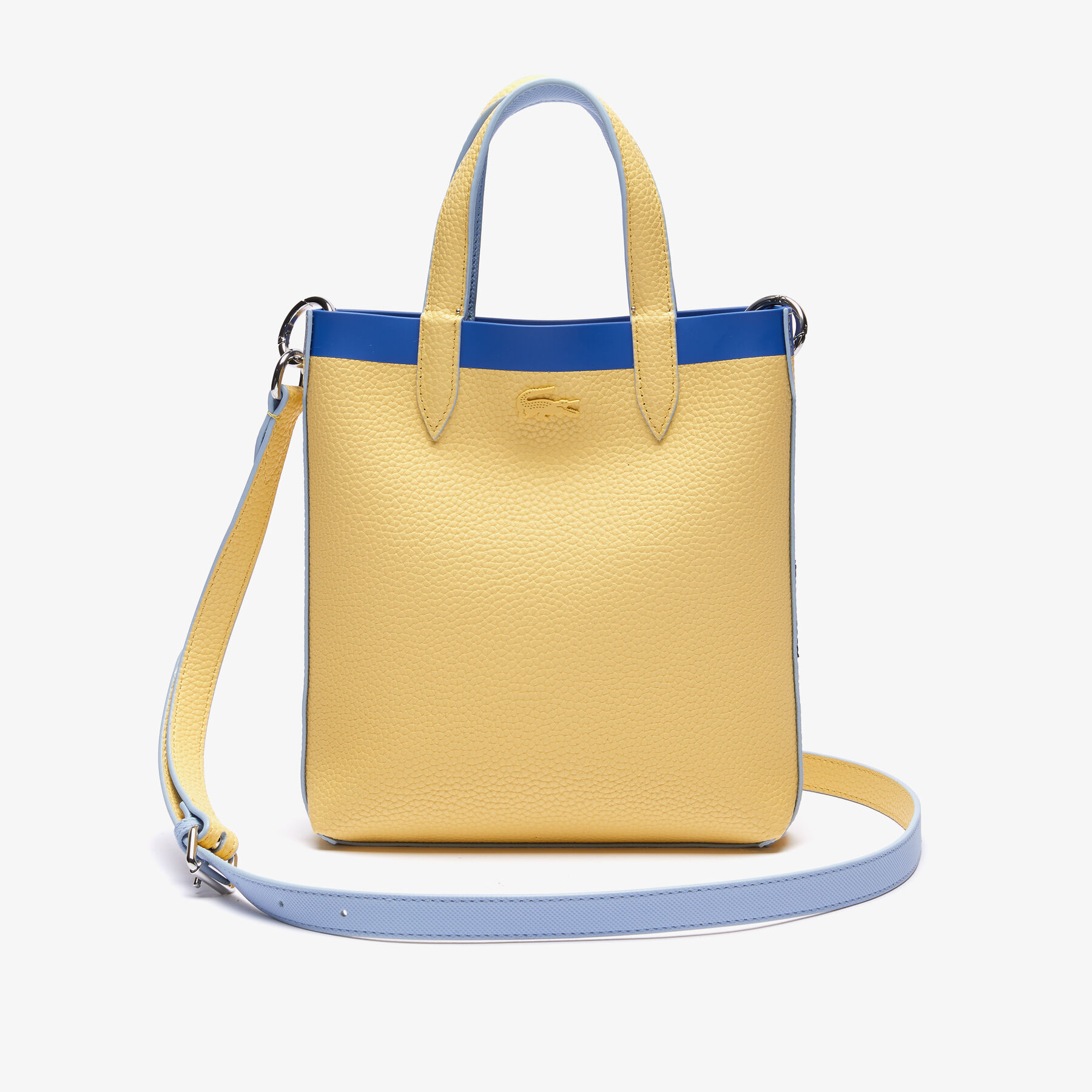 lacoste women s anna detachable shoulder strap mini tote bag