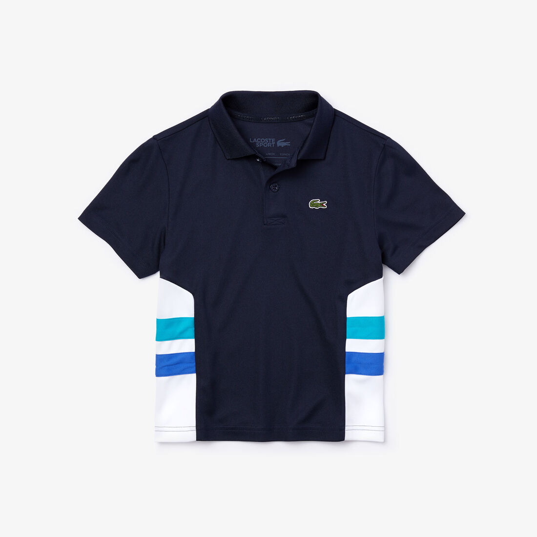 قميص بولو للصبية للعب رياضة التنس، بألوان متعددة، من قماش يسمح بمرور الهواء إلى الجسم، من مجموعةLacoste SPORT