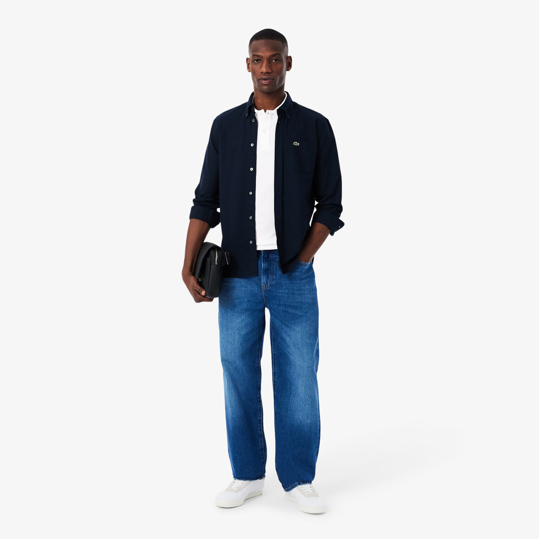 قميص بولو بيكيه بقصة ضيقة L.12.12 Slim Fit L.12.12 Pique Polo Shirt - PH4012-00-001