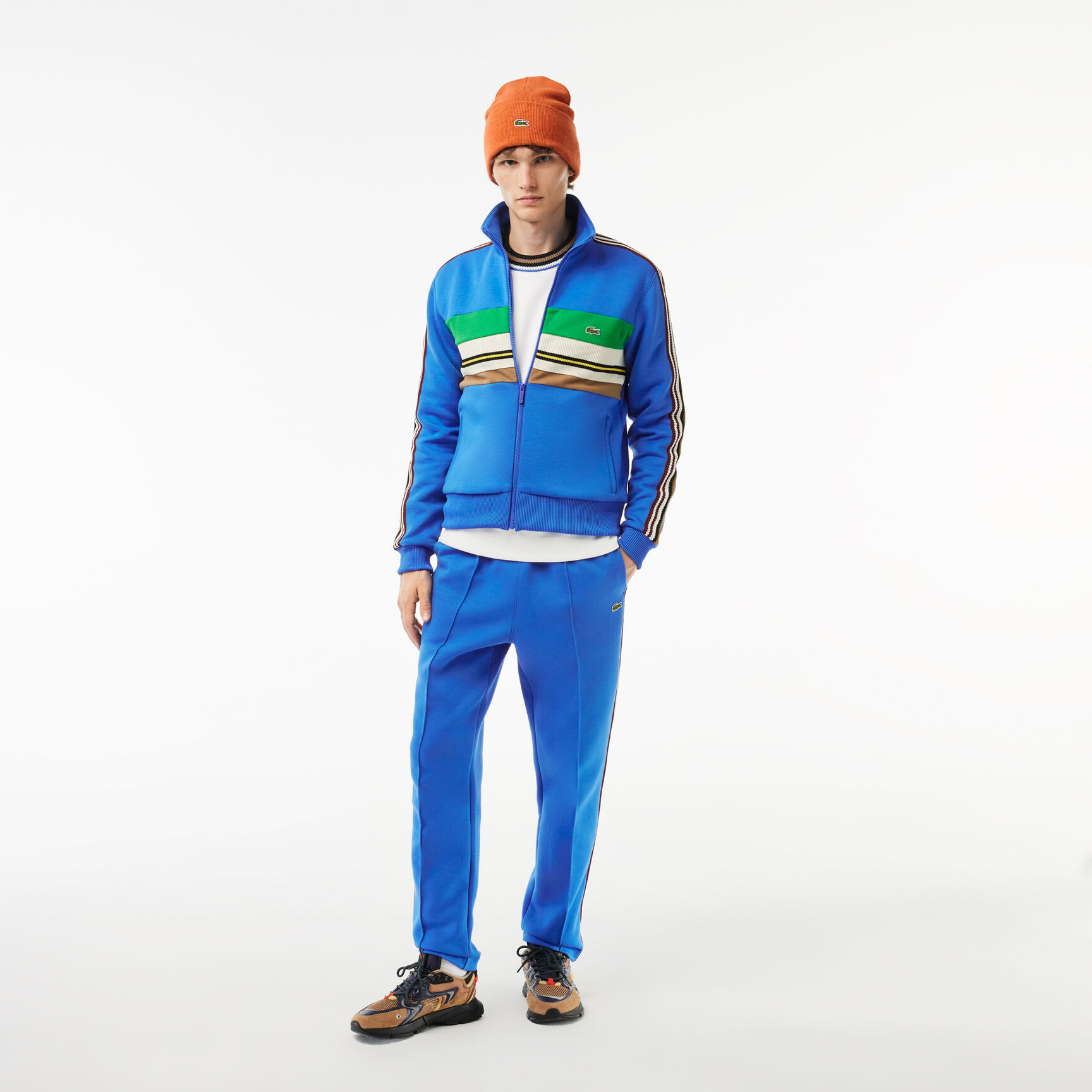 Buy Paris French Made Zipped Colourblock Sweatshirt | Lacoste UAE