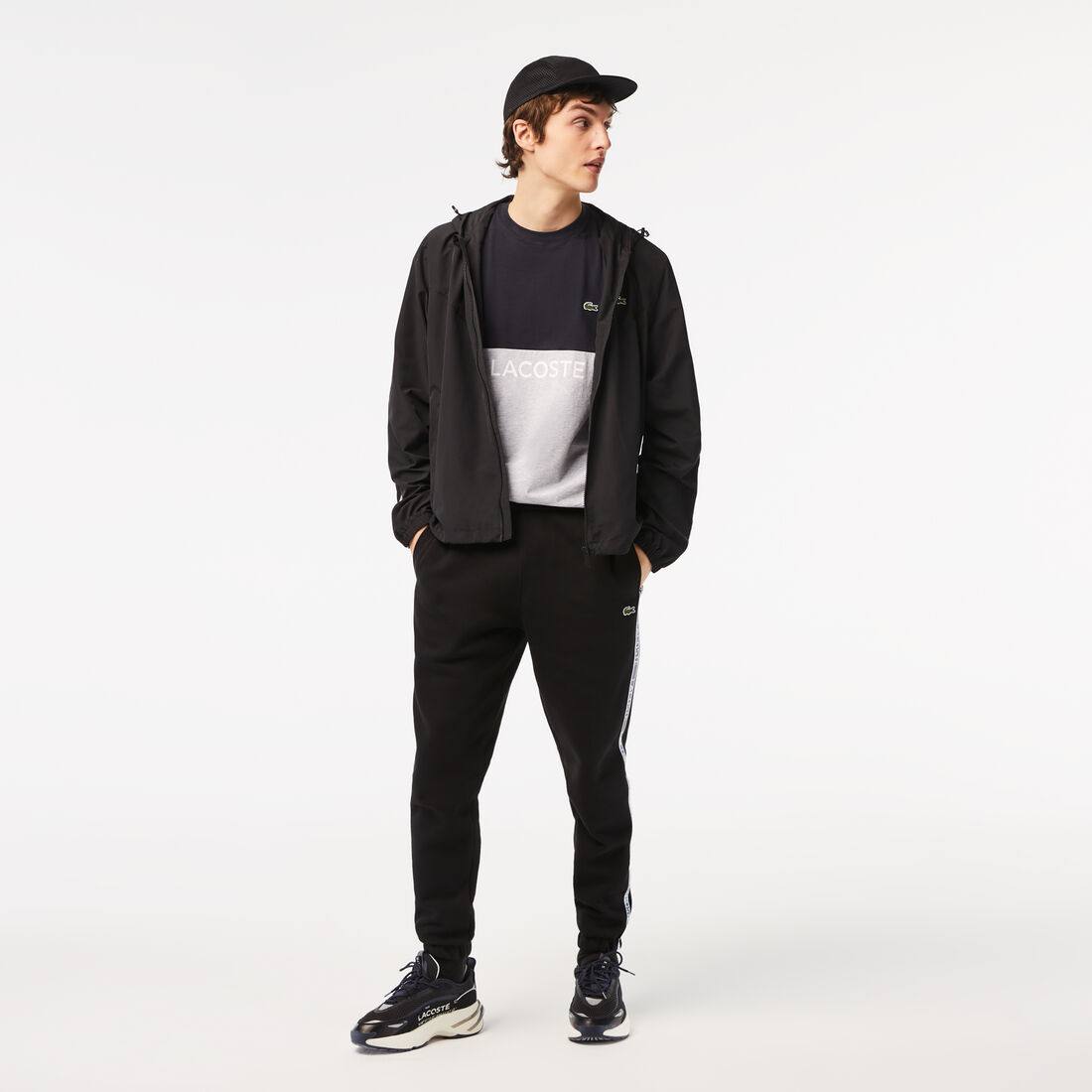 Men's Lacoste Logo Stripe Track Pants Men's Lacoste Logo Stripe Track Pants