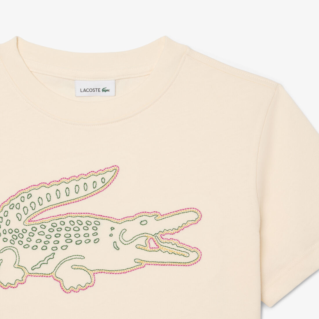 Crocodile Embroidery Cotton T-shirt - TJ0969-00-XFJ