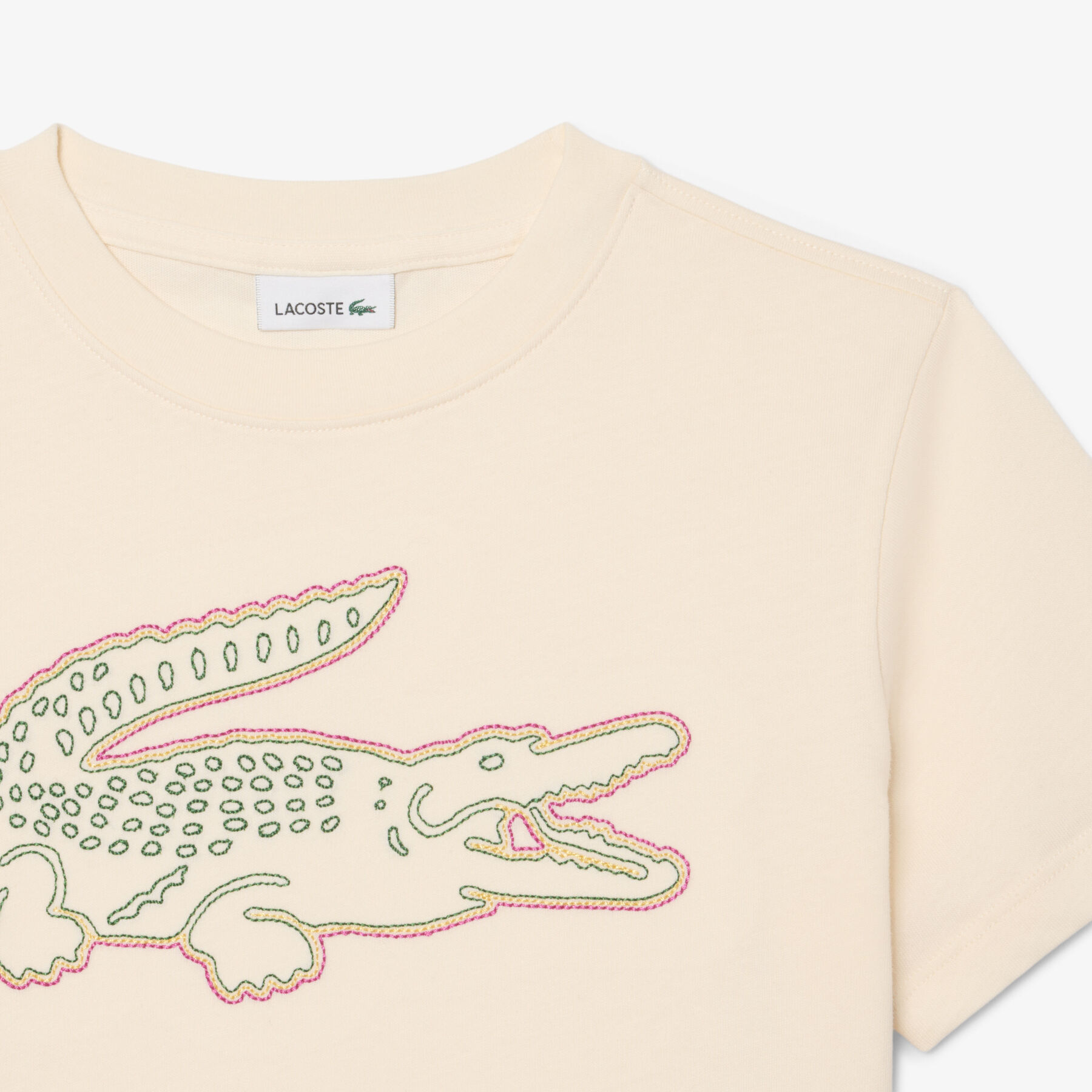 Crocodile Embroidery Cotton T-shirt - TJ0969-00-XFJ