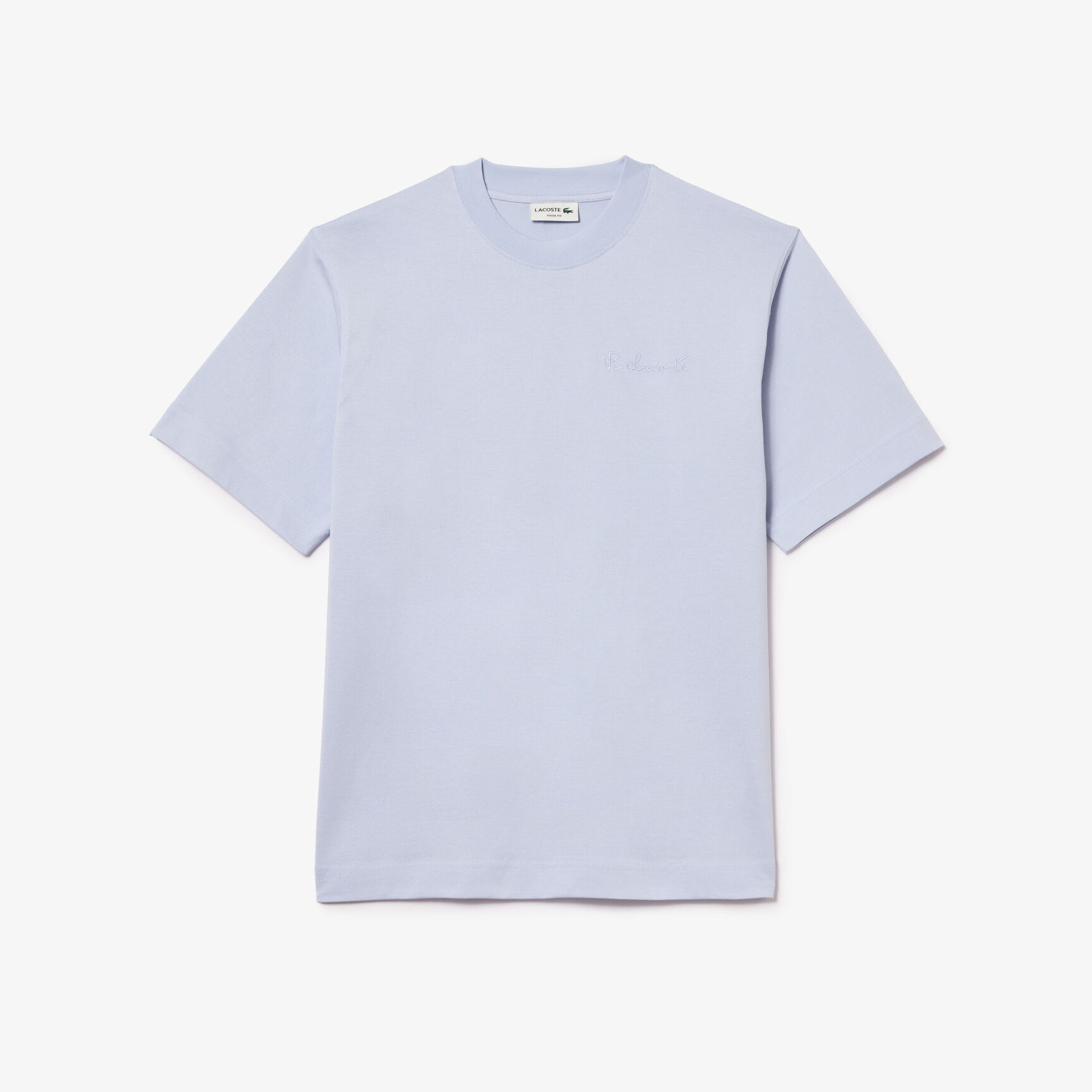 Loose Fit Heavy Cotton Lacoste Embroidery T-shirt Loose Fit Heavy Cotton Lacoste Embroidery T-shirt - TH7537-00-J2G