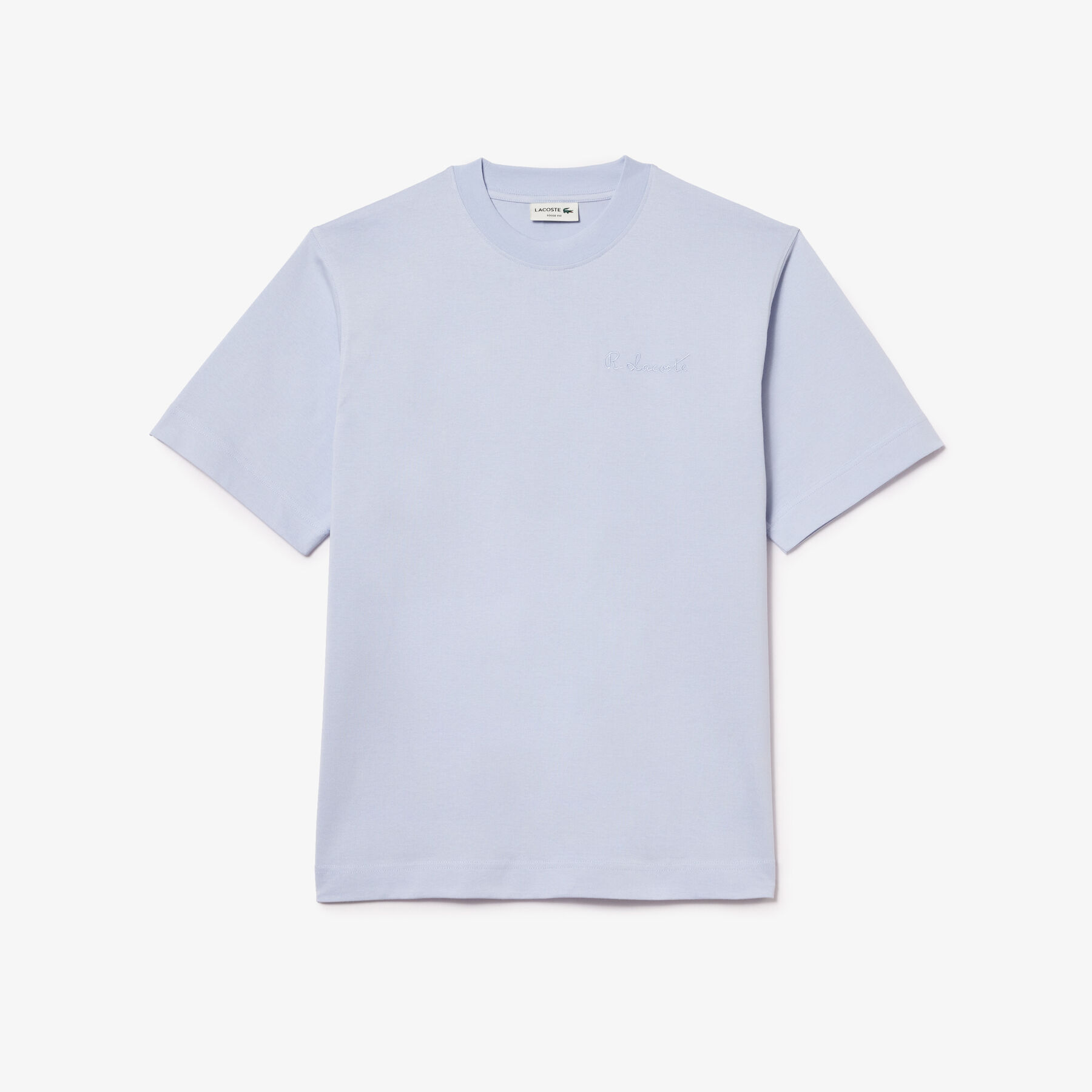 Loose Fit Heavy Cotton Lacoste Embroidery T-shirt loose fit heavy cotton lacoste embroidery t shirt