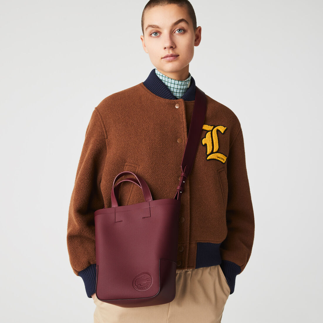 Women's The Court Small Vertical Piqu&eacute; Canvas Shopper Bag