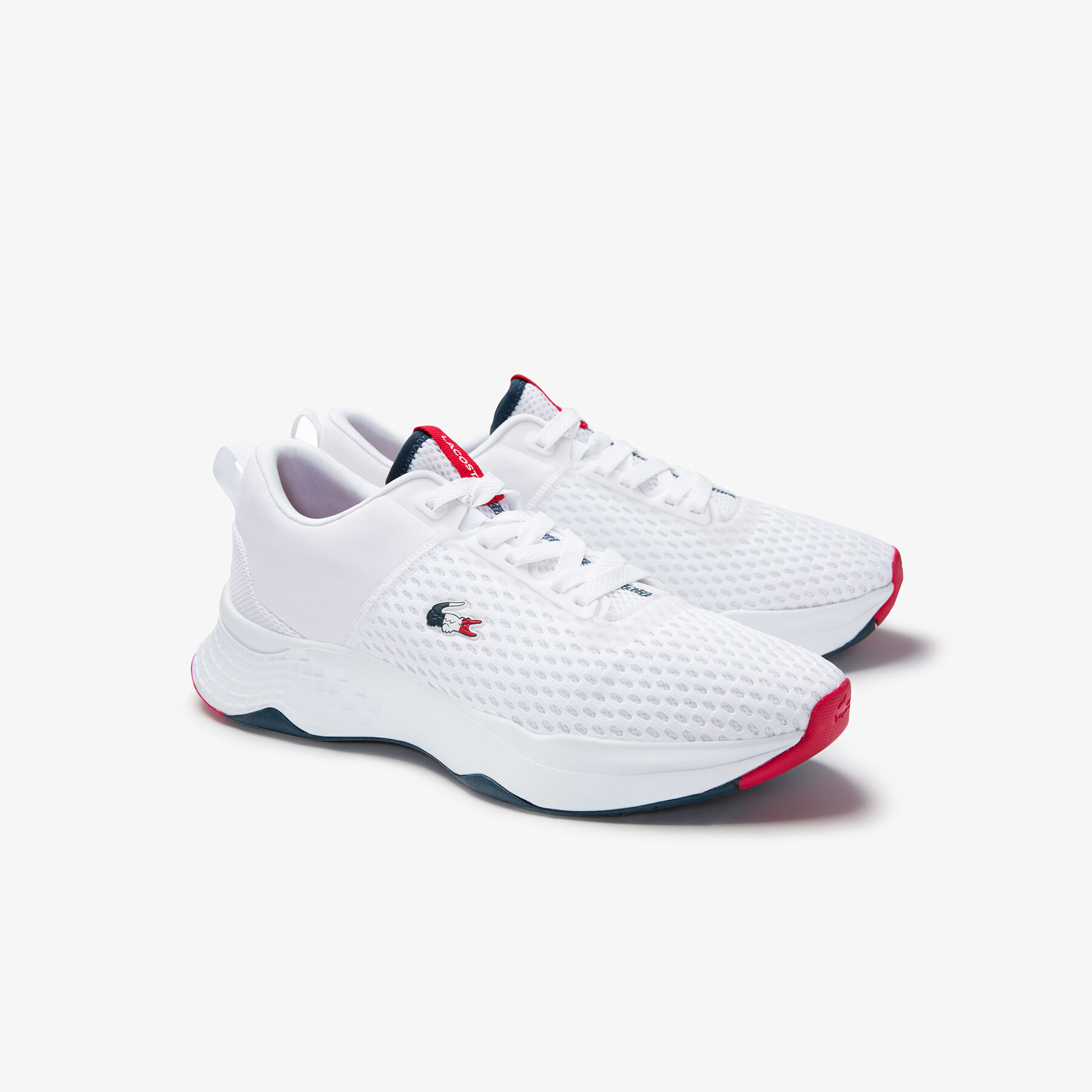 lacoste men s court drive textured textile trainers
