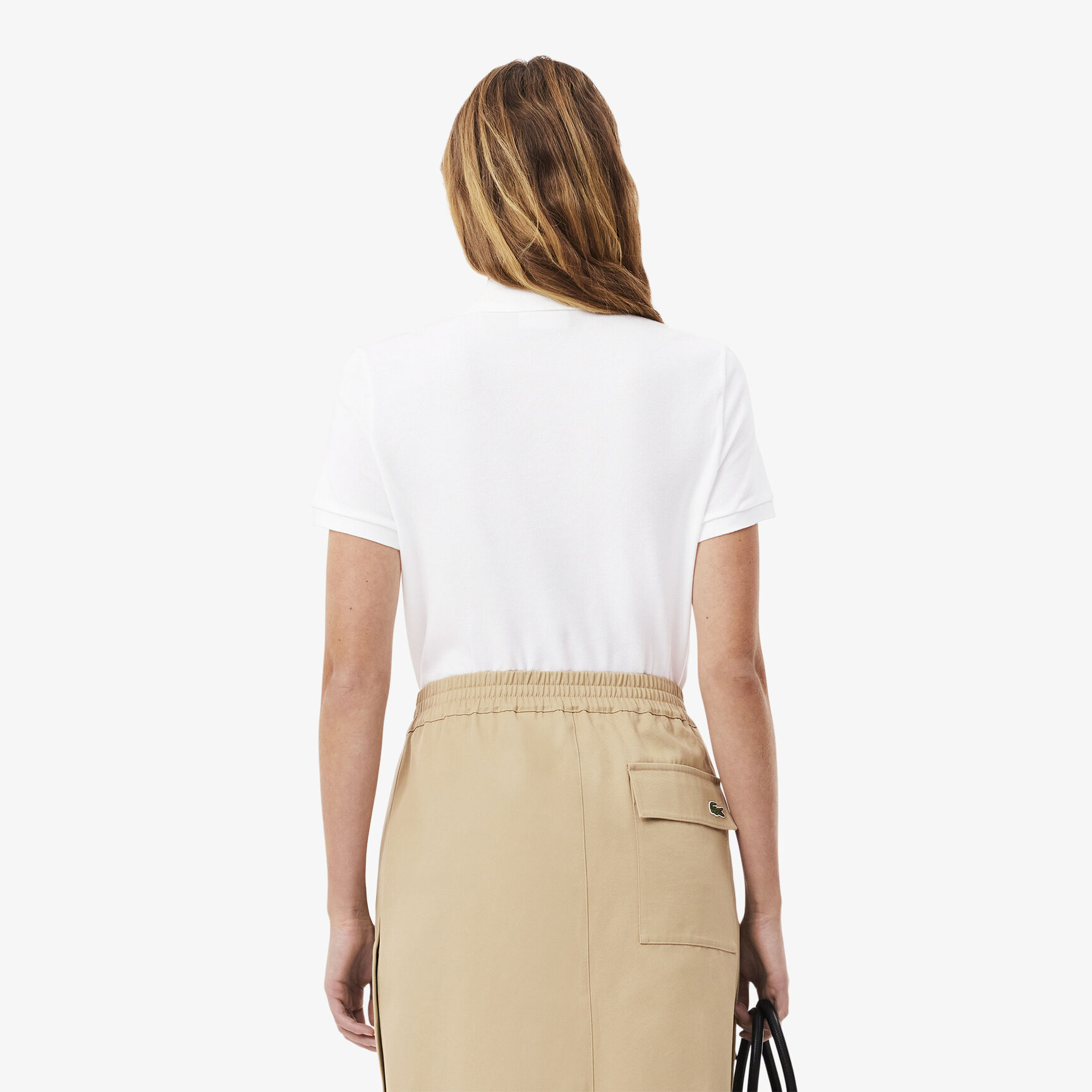 تيشيرت بولو لاكوست بيتي بيكيه قطن ناعم بقصة كلاسيكية للنساء Women's Lacoste Regular Fit Soft Cotton Petit Pique Polo Shirt - PF7839-00-001