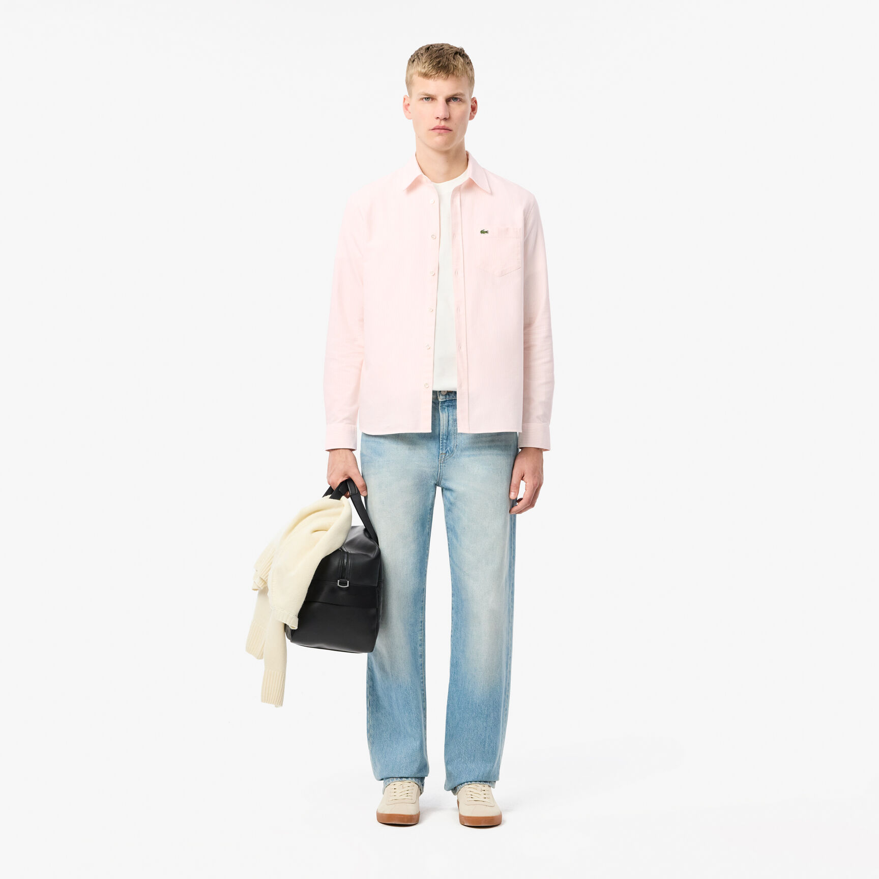 Regular Fit Striped Oxford Shirt Striped Oxford Cotton Shirt with Pocket - CH5625-00-99P