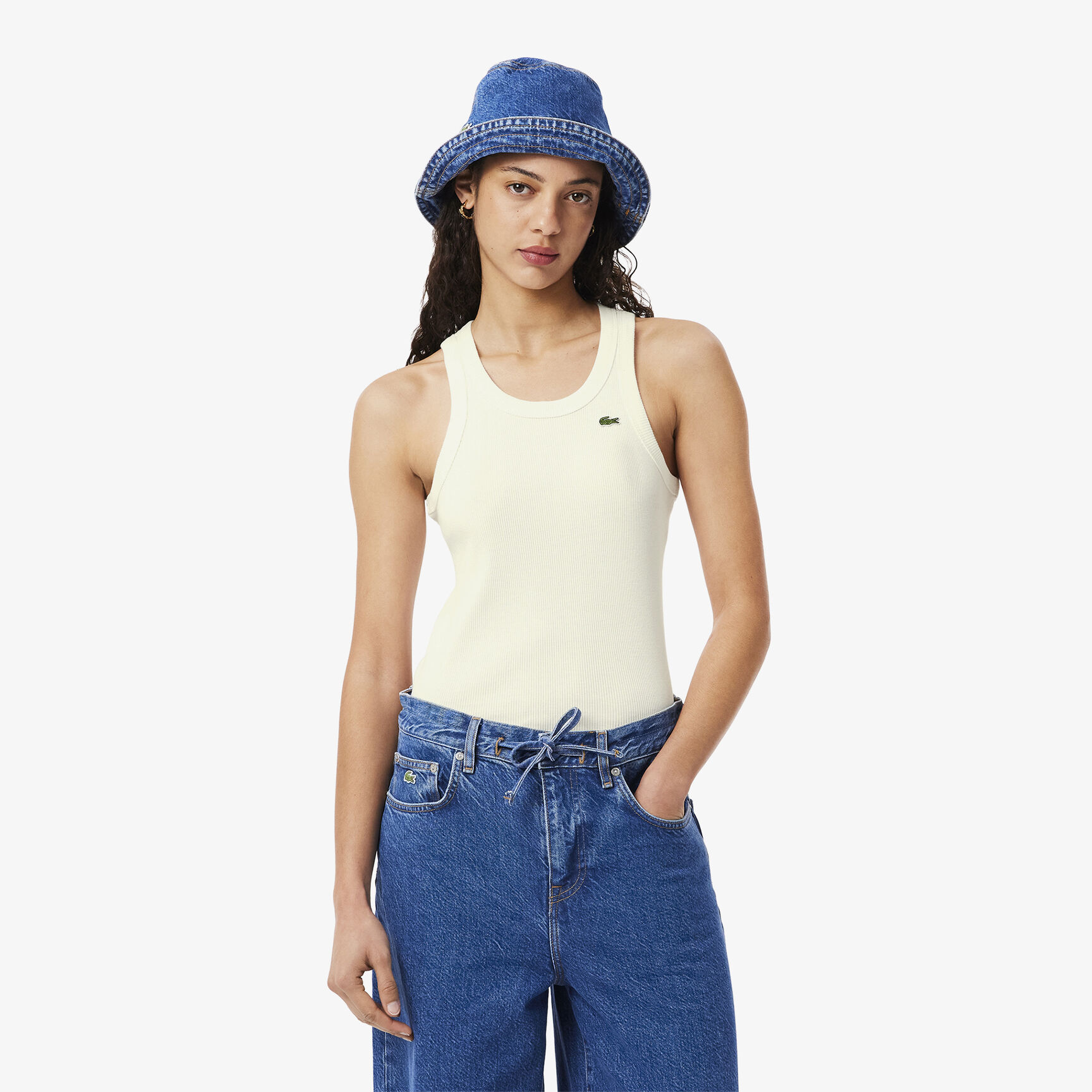 قميص داخلي قطني بقصة ضيقة Slim Fit Cotton Tank Top - TF5388-00-70V