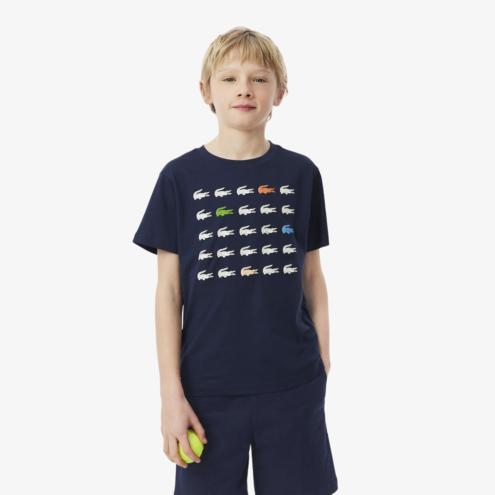 Crocodile Print Cotton T-shirt - TJ7369-00-166