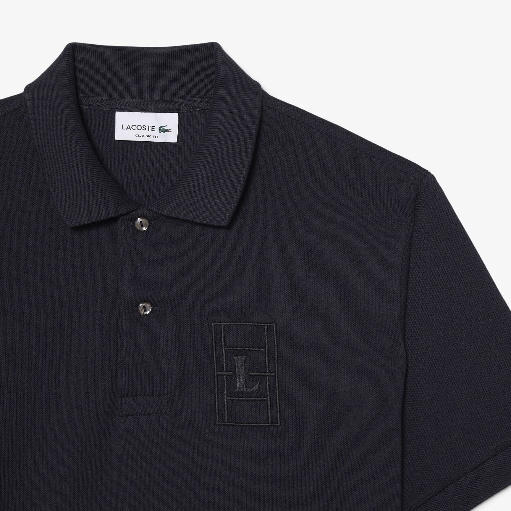 Classic Fit Embroidery Detail Petit Pique Polo Shirt - PH1751-00-350