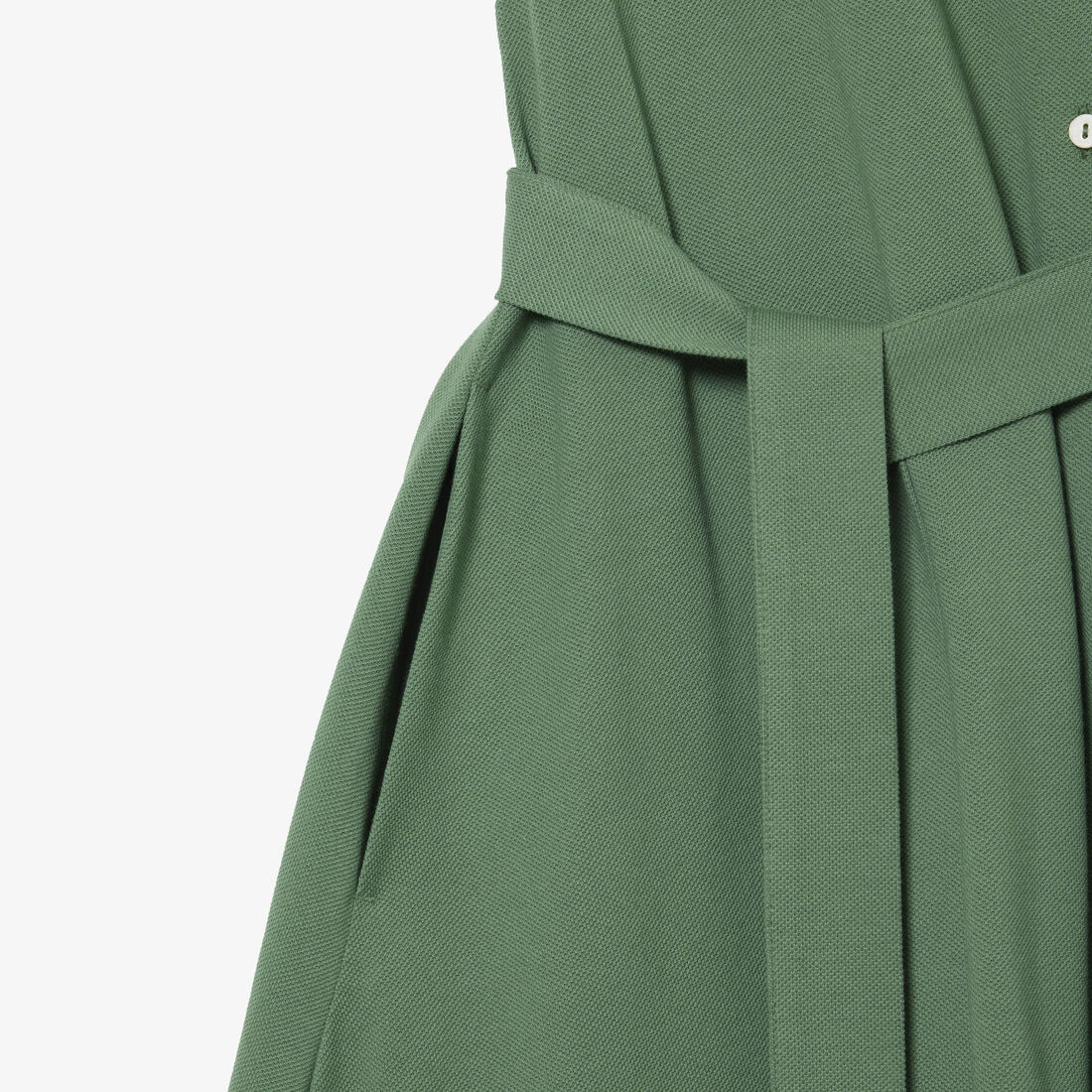 فستان بولو لاكوست بيكيه بحزام للنساء Women’s Lacoste Belted Piqué Polo Dress - EF7923-00-KX5