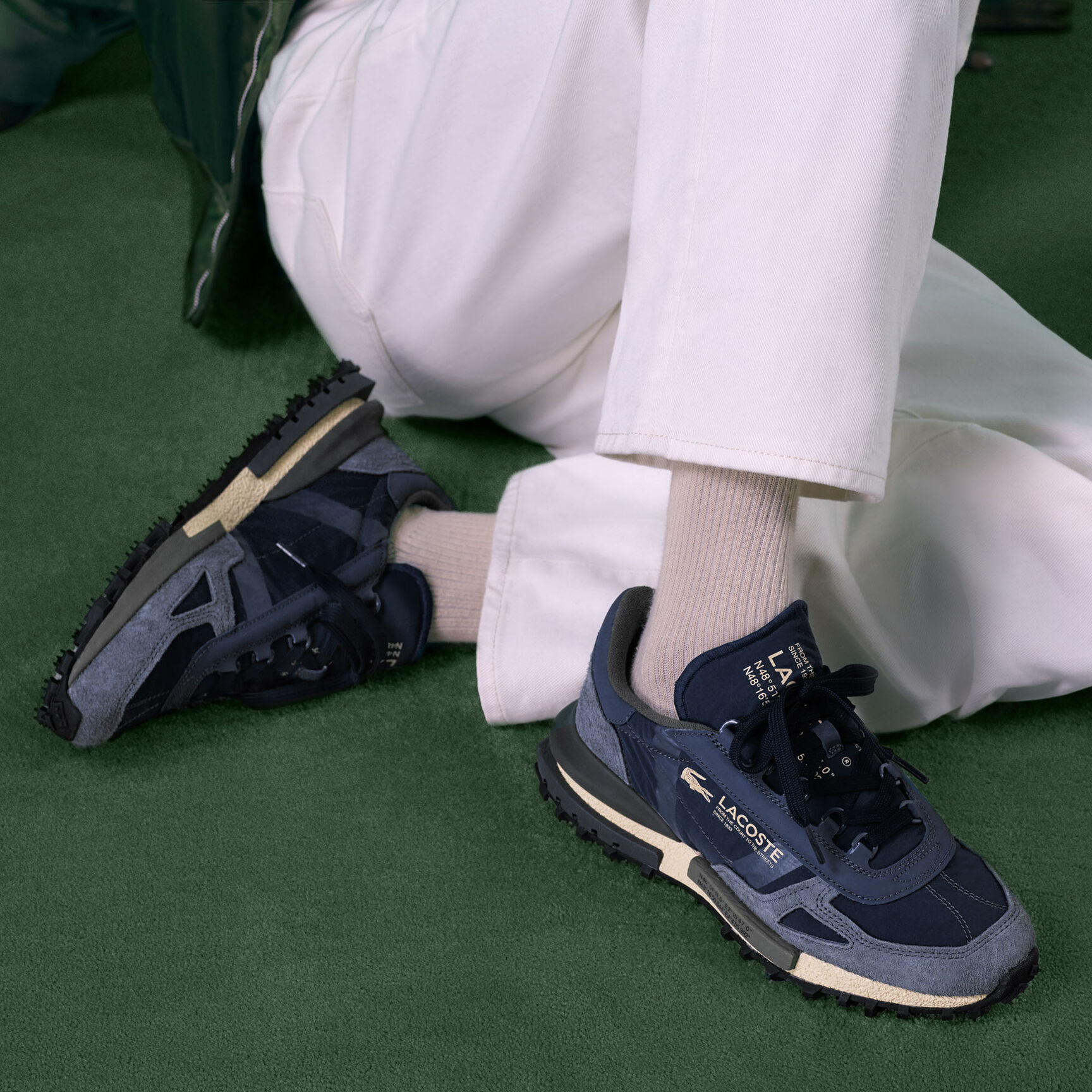 حذاء رياضي جلدي إيليت أكتيف للرجال Men's Elite Active Leather Sneakers - 49SMA0002-AH9