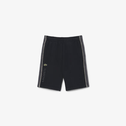 lacoste colour block fleece shorts