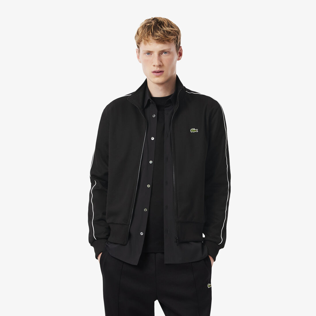 Paris Pique Zip Front Track Jacket - SH1457-00-031