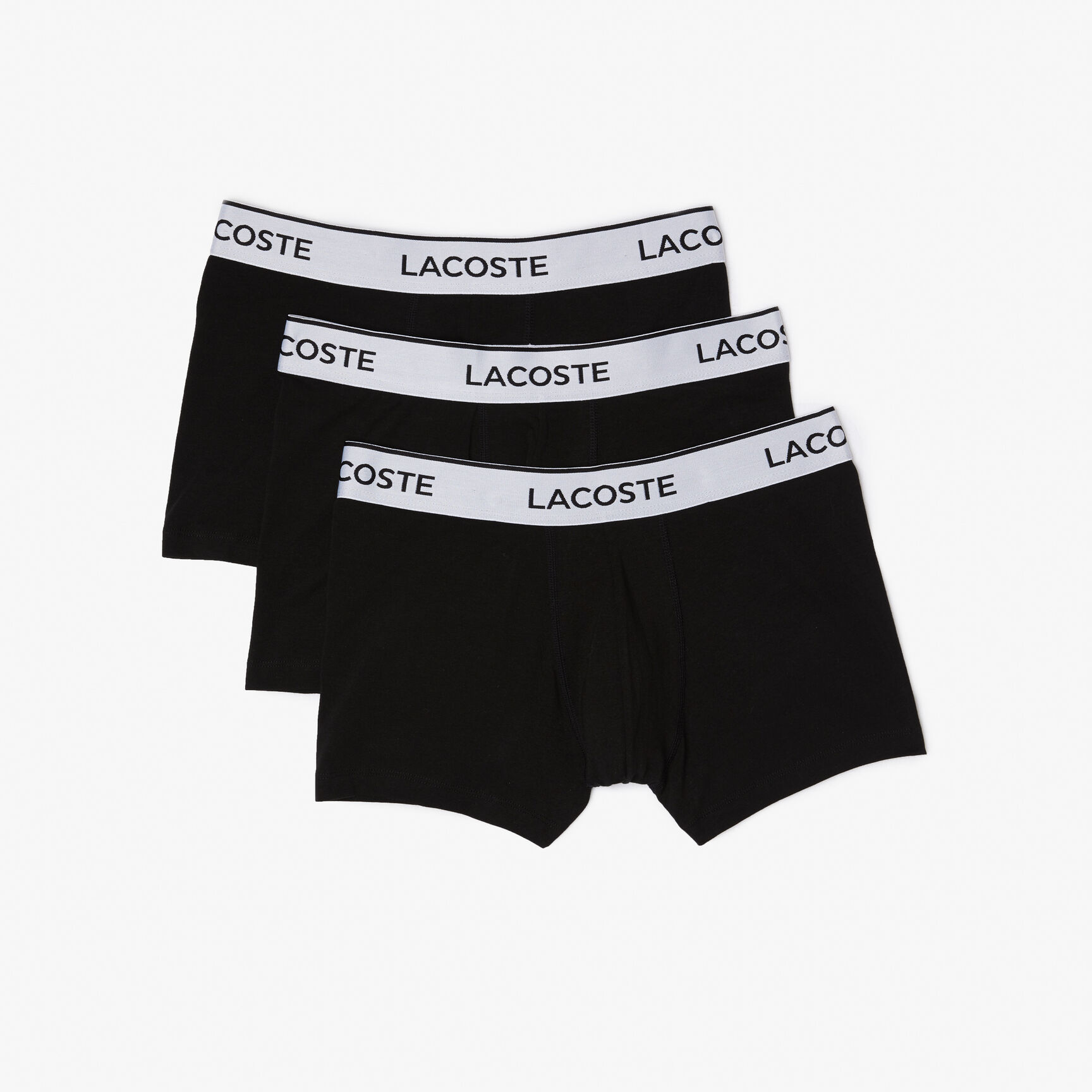 Men's Lacoste Contrast Waistband Trunk Three-Pack - 5H8385-00-031