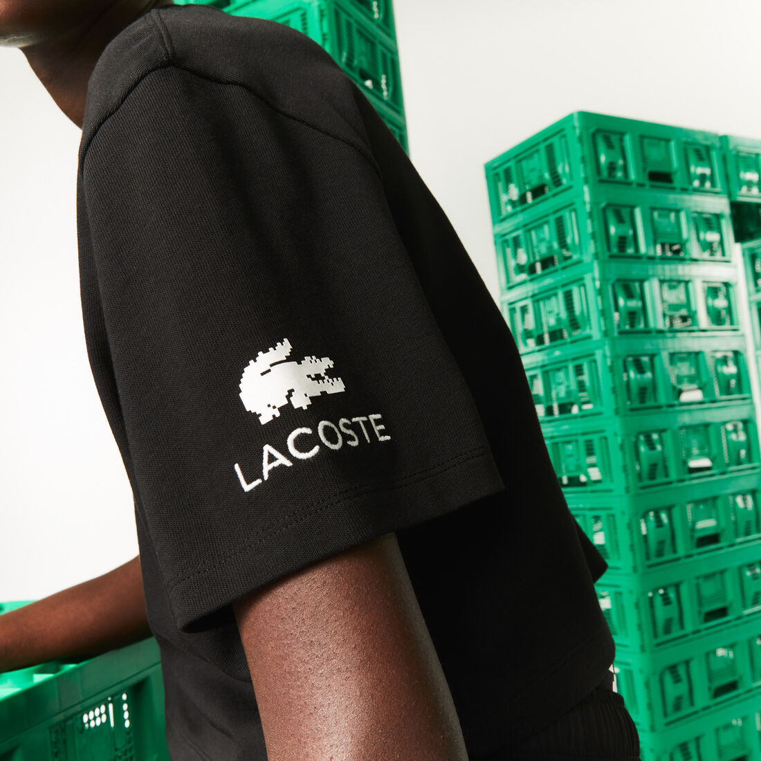 Women's Lacoste L!VE x Minecraft Short Organic Cotton T-Shirt Women's Lacoste L!VE x Minecraft Short Organic Cotton T-Shirt