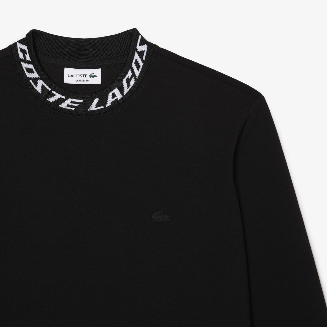 سويت شيرت للجولف من قماش معاد تدويره وبقصّة مريحة للارتداء Men's Lacoste Double Sided Logo Collar Sweatshirt - SH5690-00-031