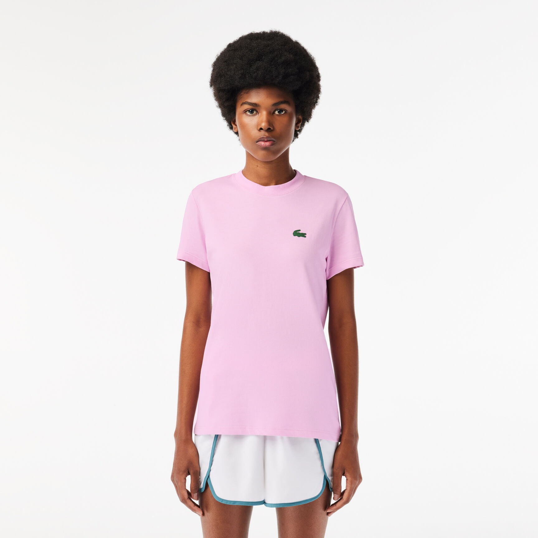 تي شيرت رياضي من القطن التقني فائق الجفاف Women's Lacoste SPORT Organic Cotton Jersey T-Shirt - TF9246-00-IXV